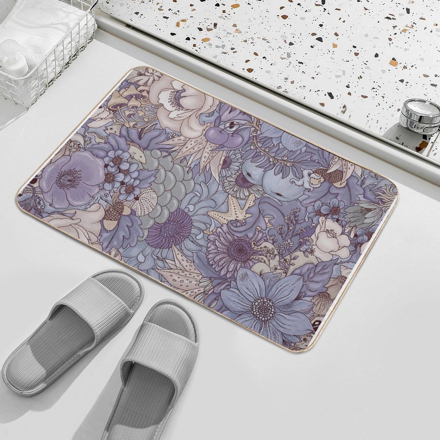 The Wild Side - Lavender Ice Slip-Resistant Bath Mat