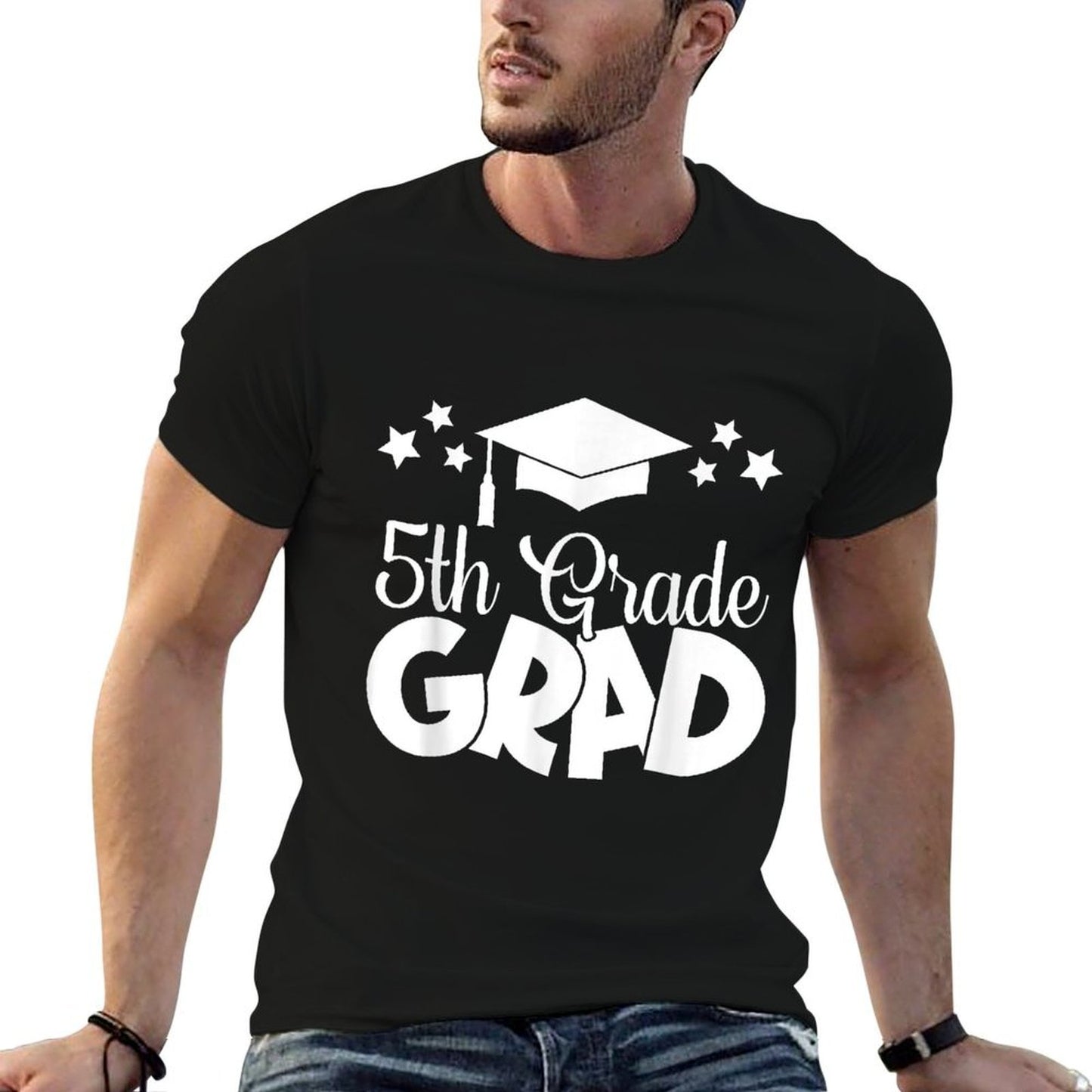 5th Grade Grad 2024 Gifts Boys Girls Graduation Cap, Gown Wrinkle-resistant T-Shirt