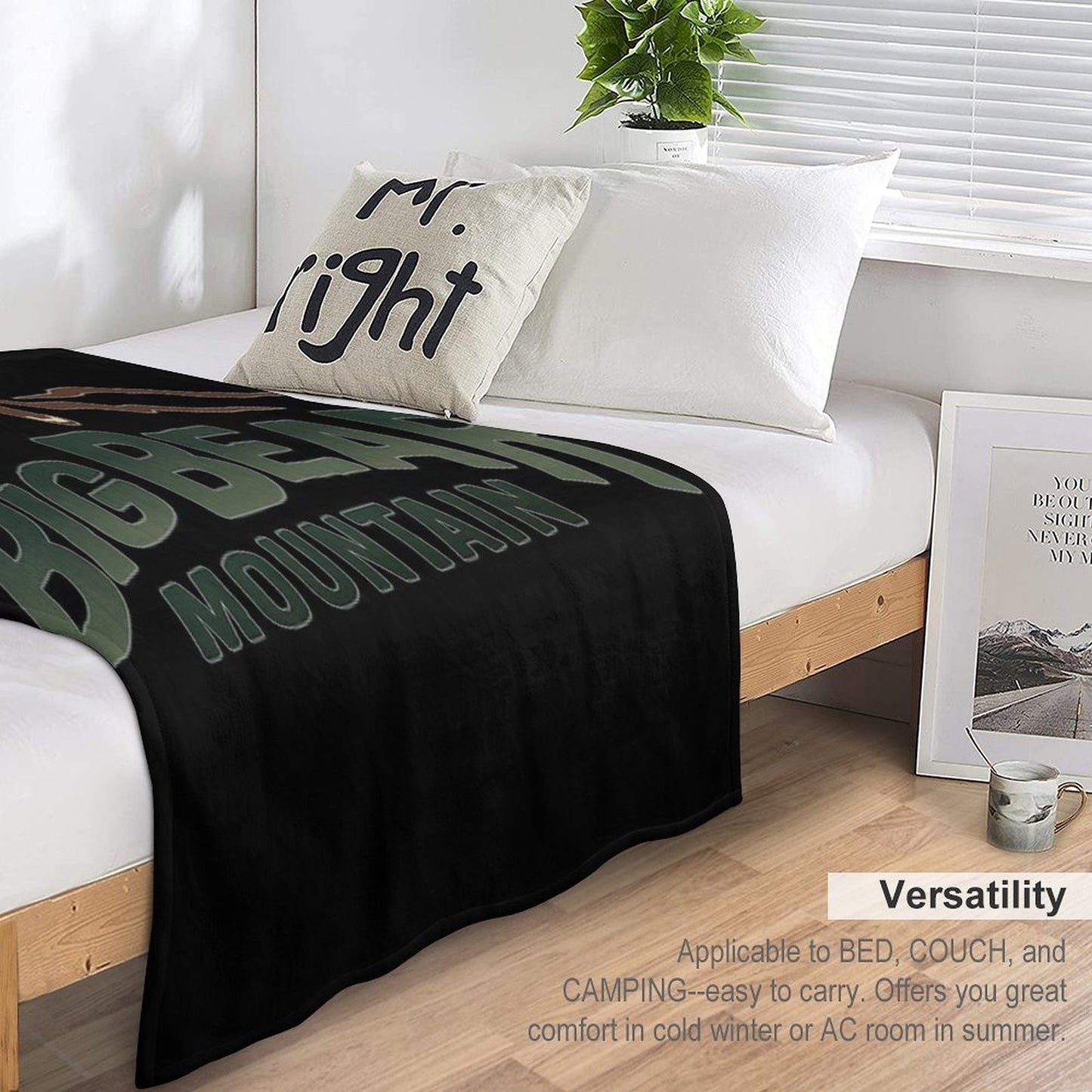 Big Bear Mountain Eco-conscious Throw Blanket