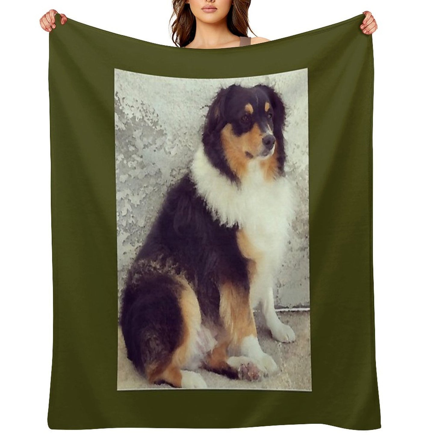 Aussie - Australian Shepherd by Iritof Gift-ready Throw Blanket