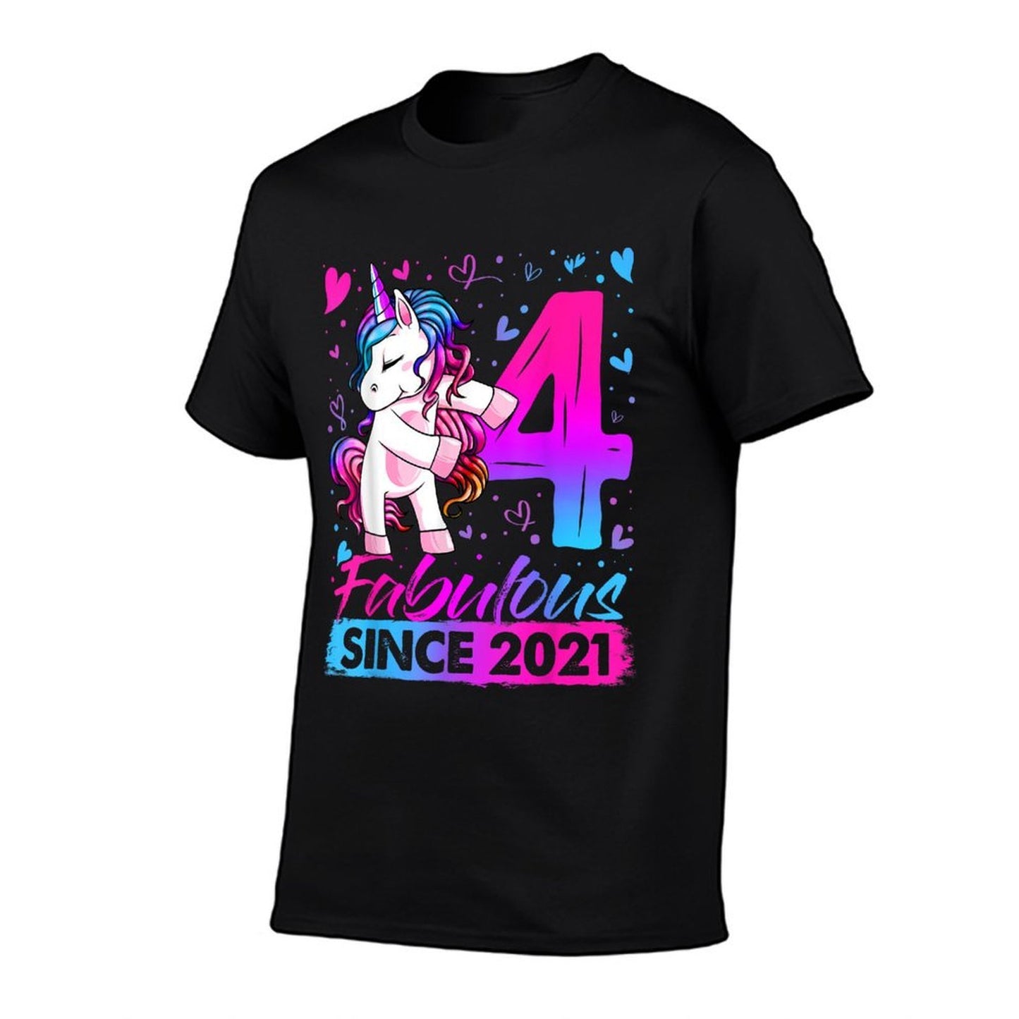 4 Year Old Unicorn Gifts For Girls 4th Birthday Girl Party Wrinkle-resistant T-Shirt