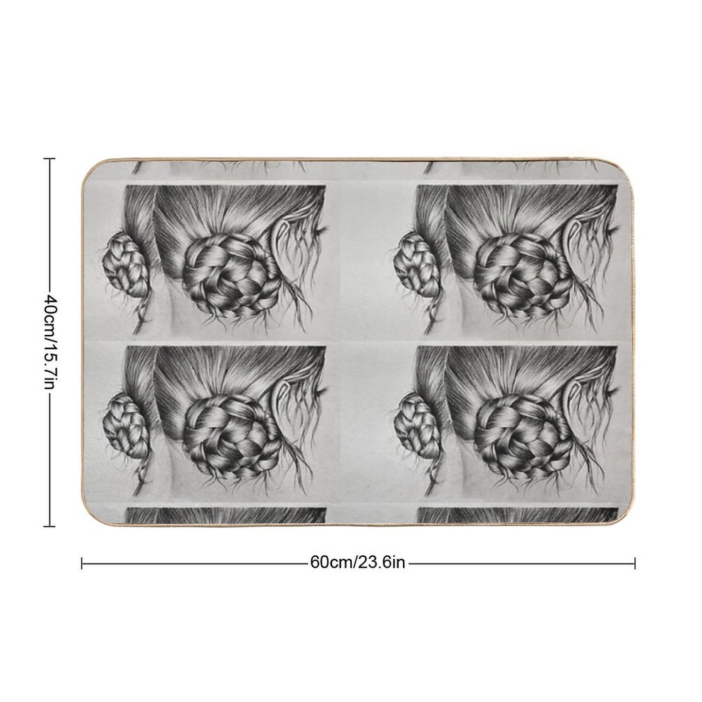Braids in Buns Long-Lasting Bath Mat