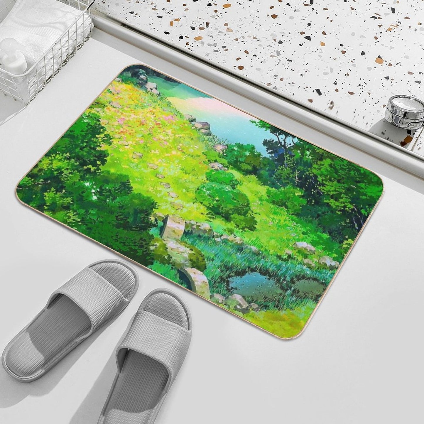 So Small In Such A Big World  Slip-Resistant Bath Mat
