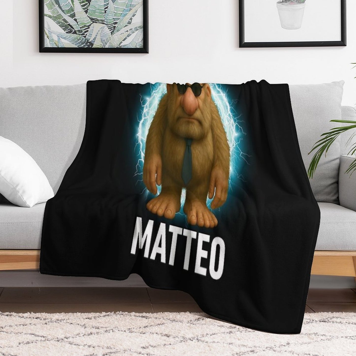 Matteo Italian Brainrot Meme Mateo Brainrot Mateooo Matteooo Versatility Throw Blanket