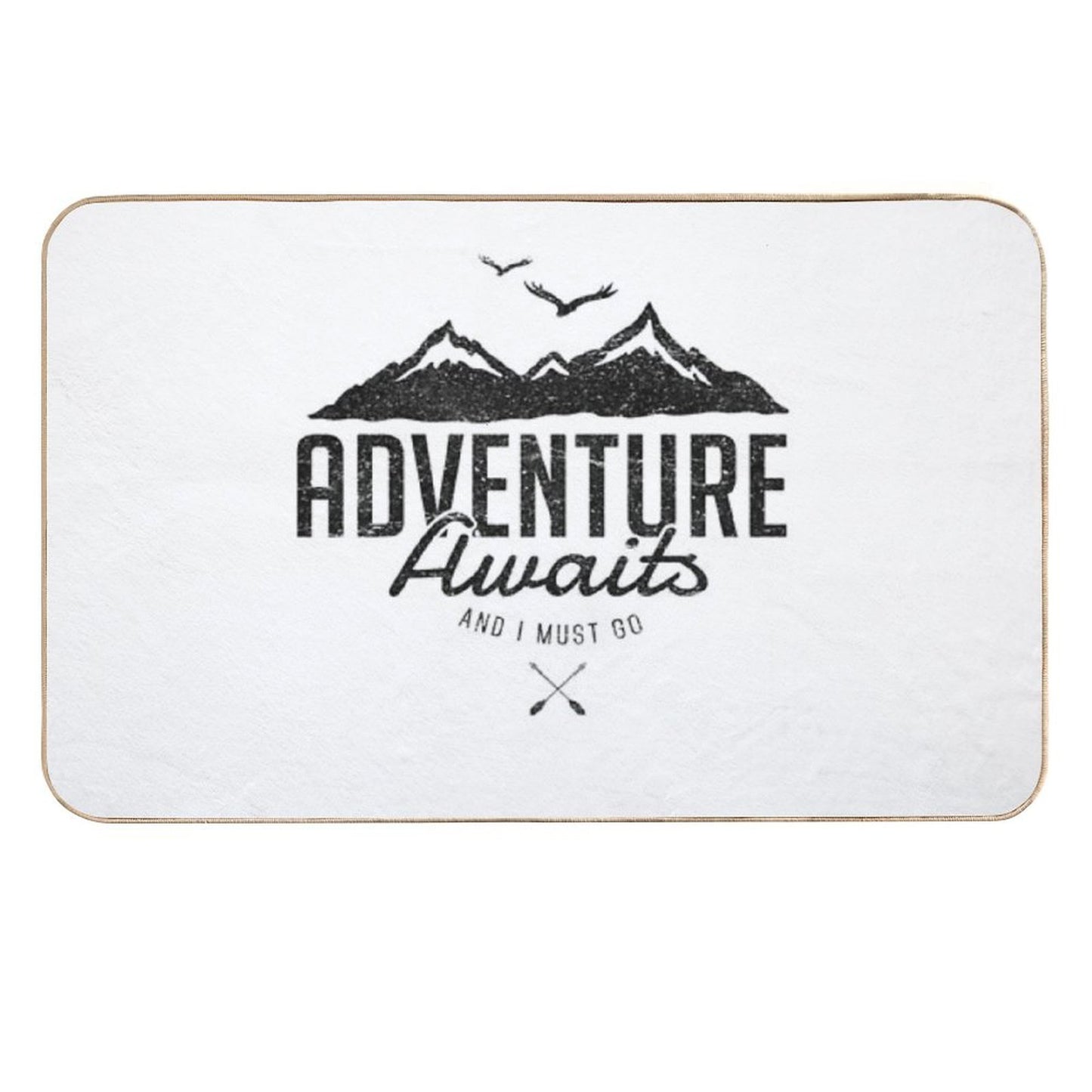 ADVENTURE AWAITS Absorbent Bath Mat