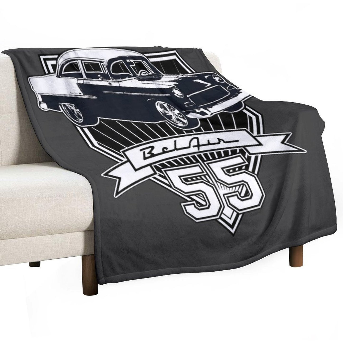 55 Chevy Bel Air Compact Throw Blanket