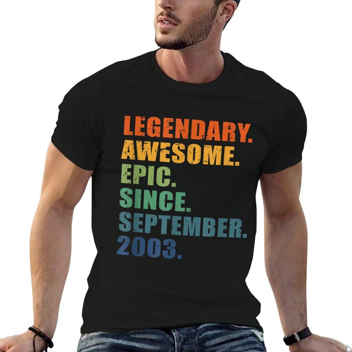 2003 September Men Women 21 Year Anniversary 21st Birthday Cotton T-Shirt