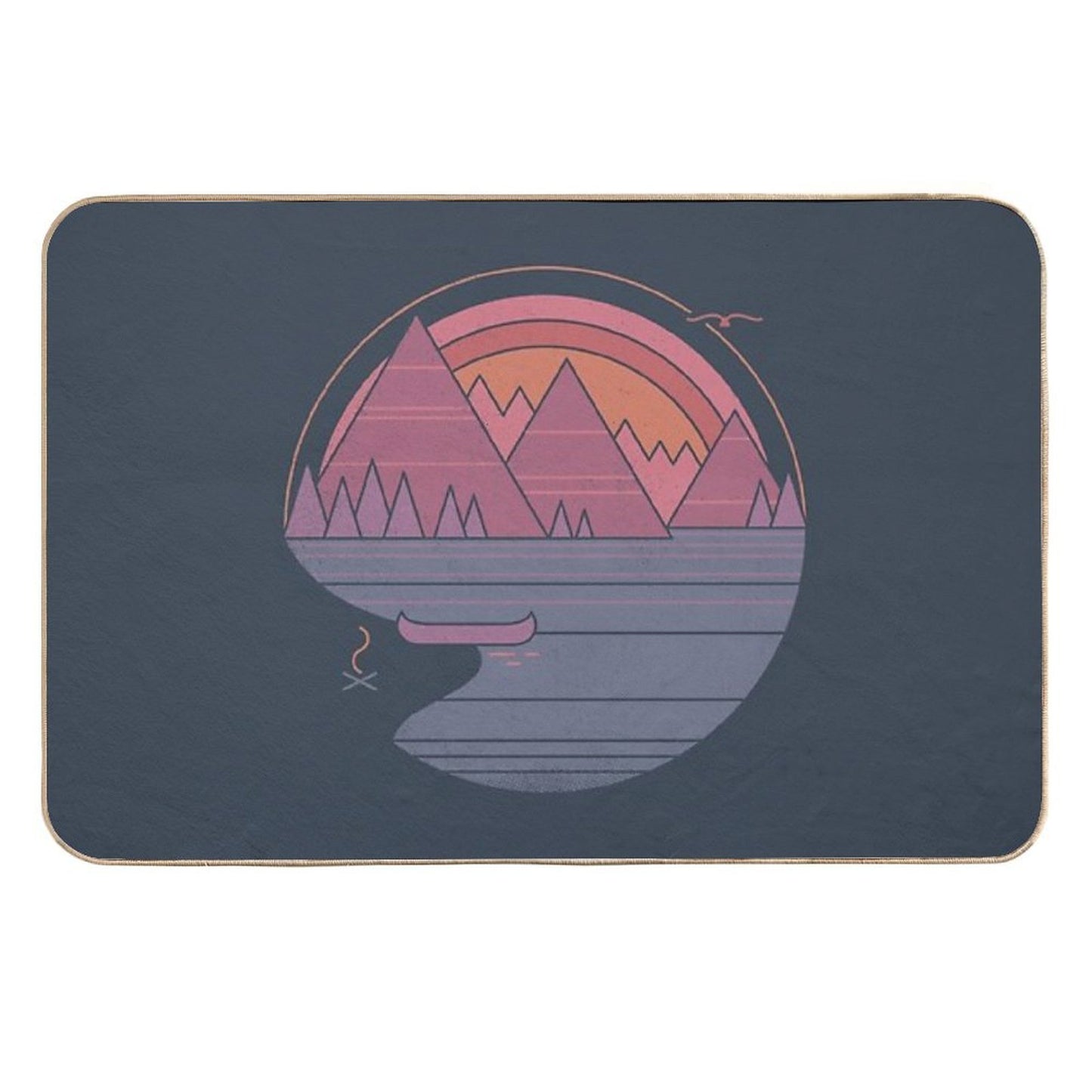 The Mountains Are Calling Long-Lasting Bath Mat