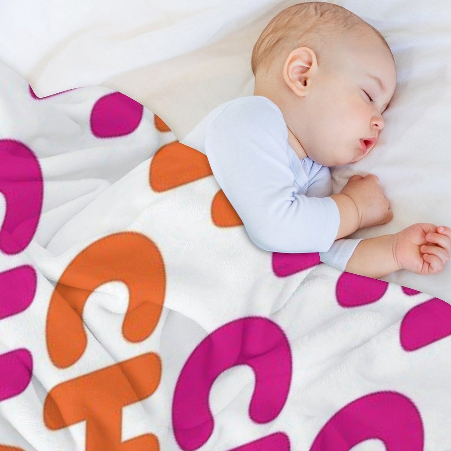 Charli' Dunkin' Pattern Easy Care Throw Blanket