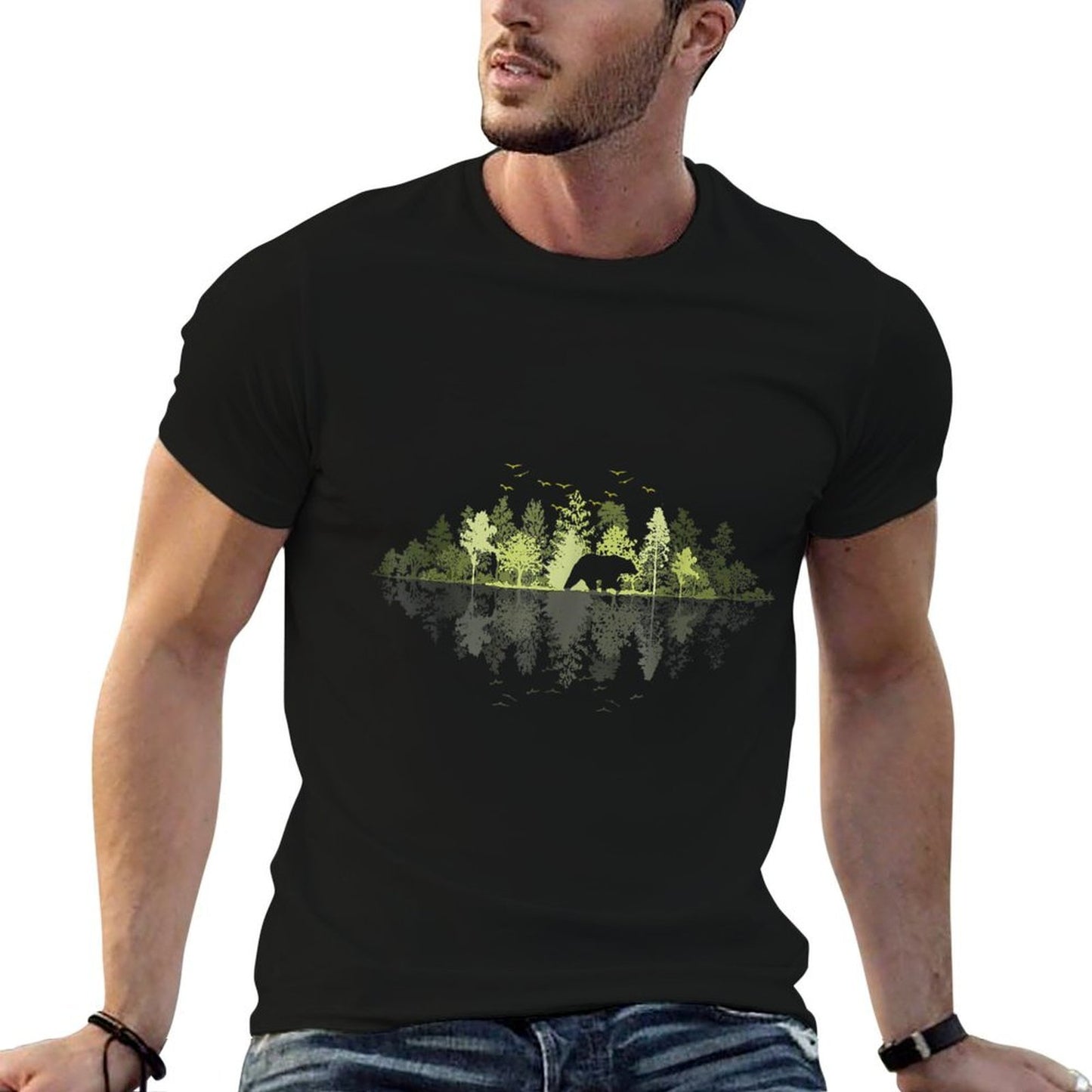 Trees Wildlife Nature Vintage Forest Moisture-wicking T-Shirt