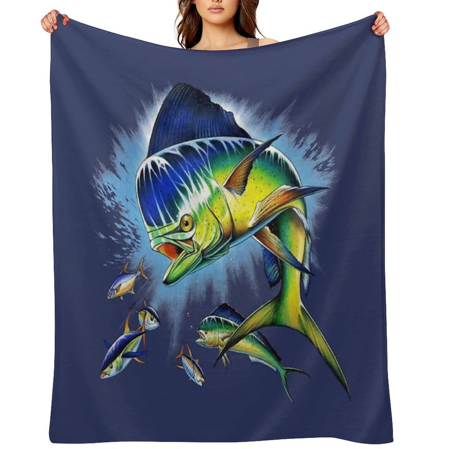 Bull Dolphin Quick-dry Throw Blanket