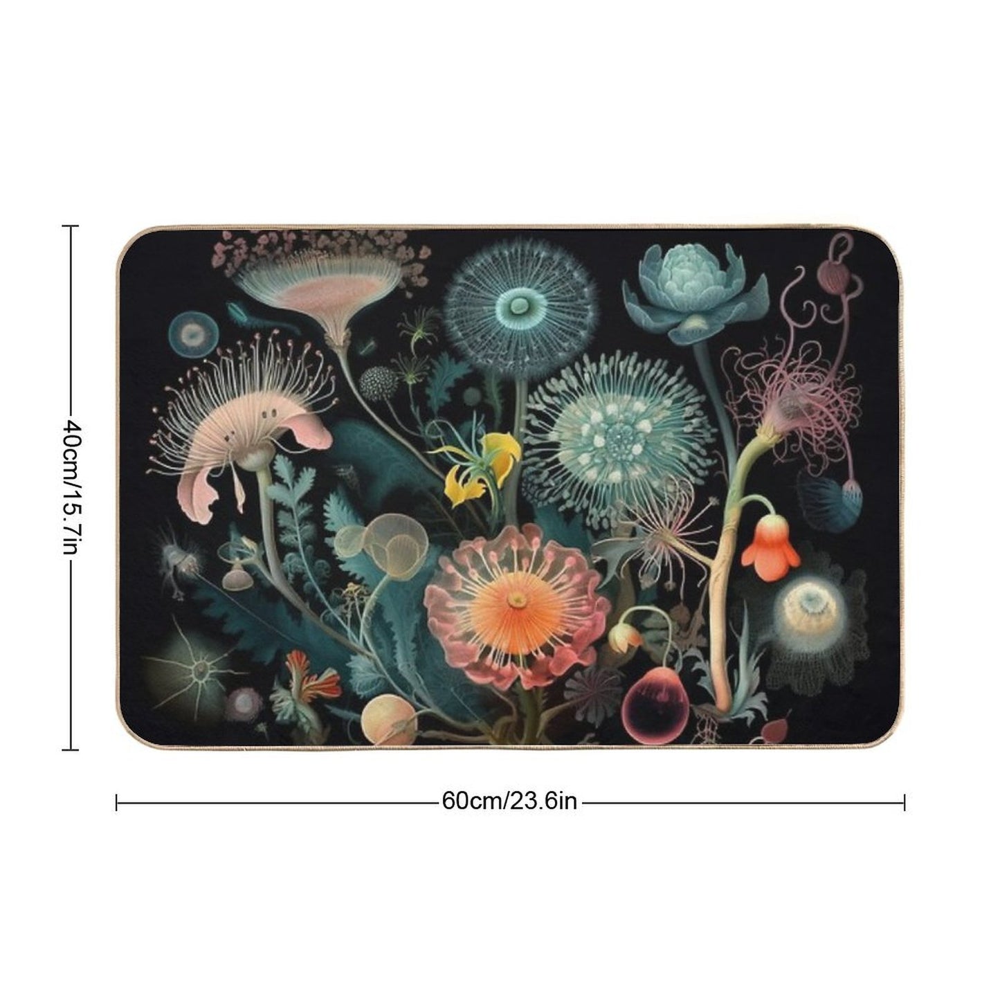A.I. Gardens Sampling Masters Ernst Haeckel + James McNeill Whistler Slip-Resistant Bath Mat