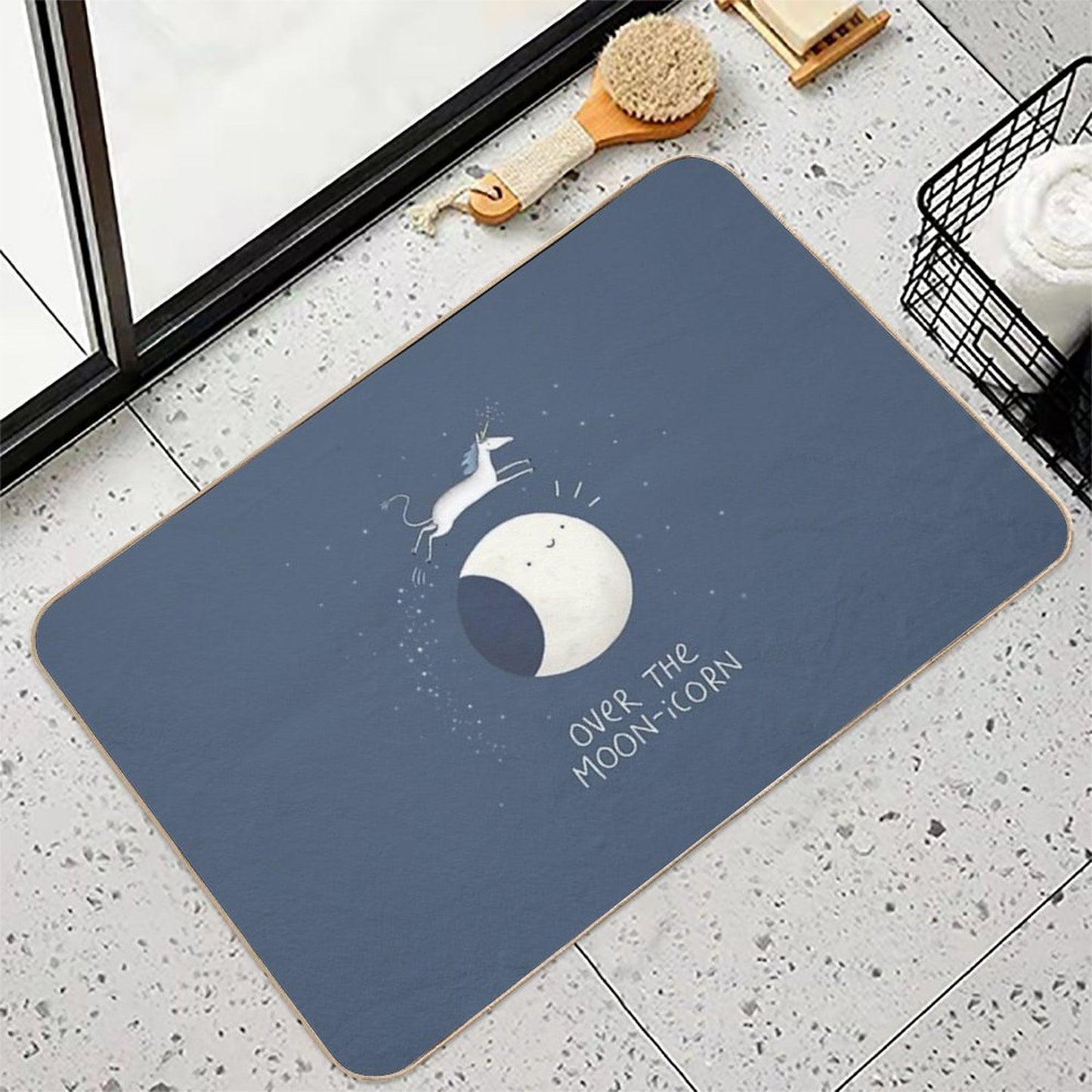 Over The Moon-icorn Easy Maintenance Bath Mat