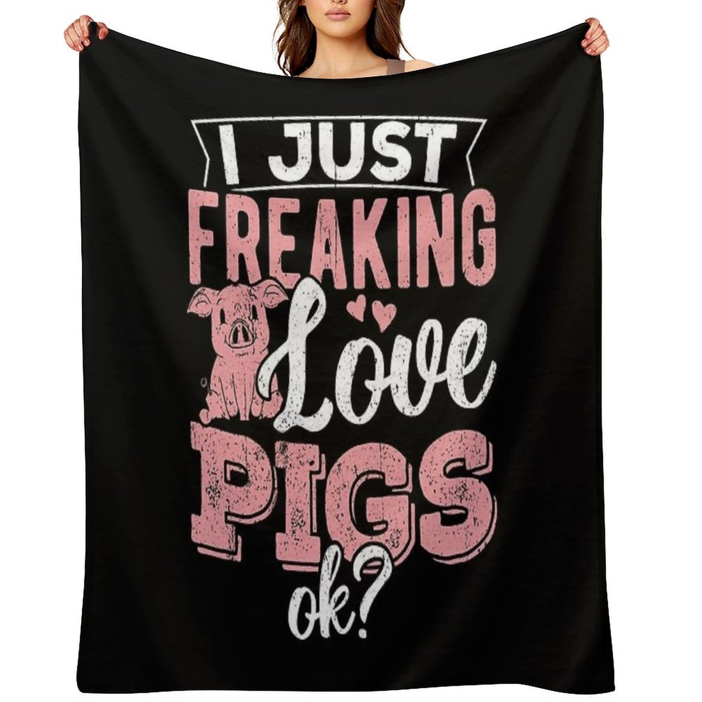 Animal Pigs Pets Gift-ready Throw Blanket