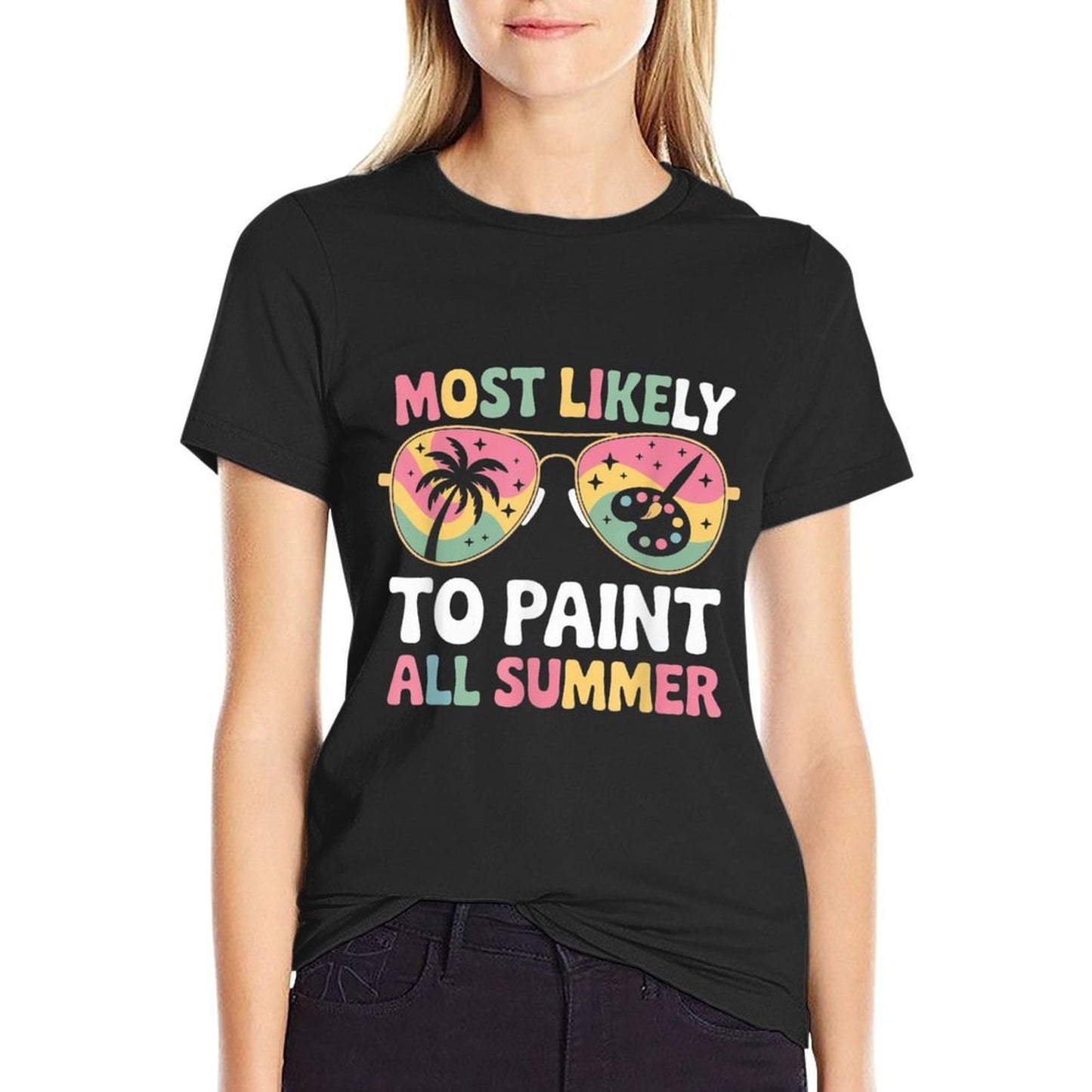 Most Likely To Paint All Summer Father’s Day Funny Gifts Durable T-Shirt