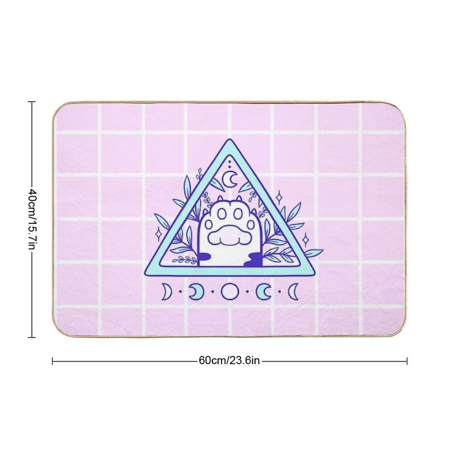 Witchy Cat Paw 03 Nikury Absorbent Bath Mat