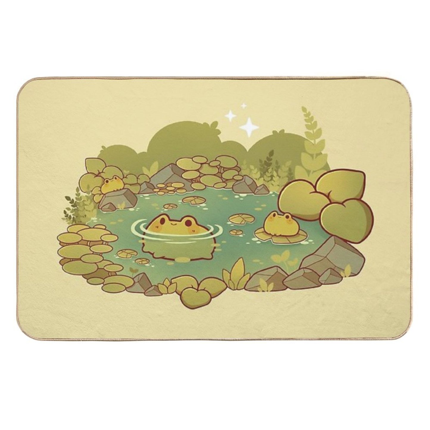 Cute Frog Pond Multi-Purpose Bath Mat