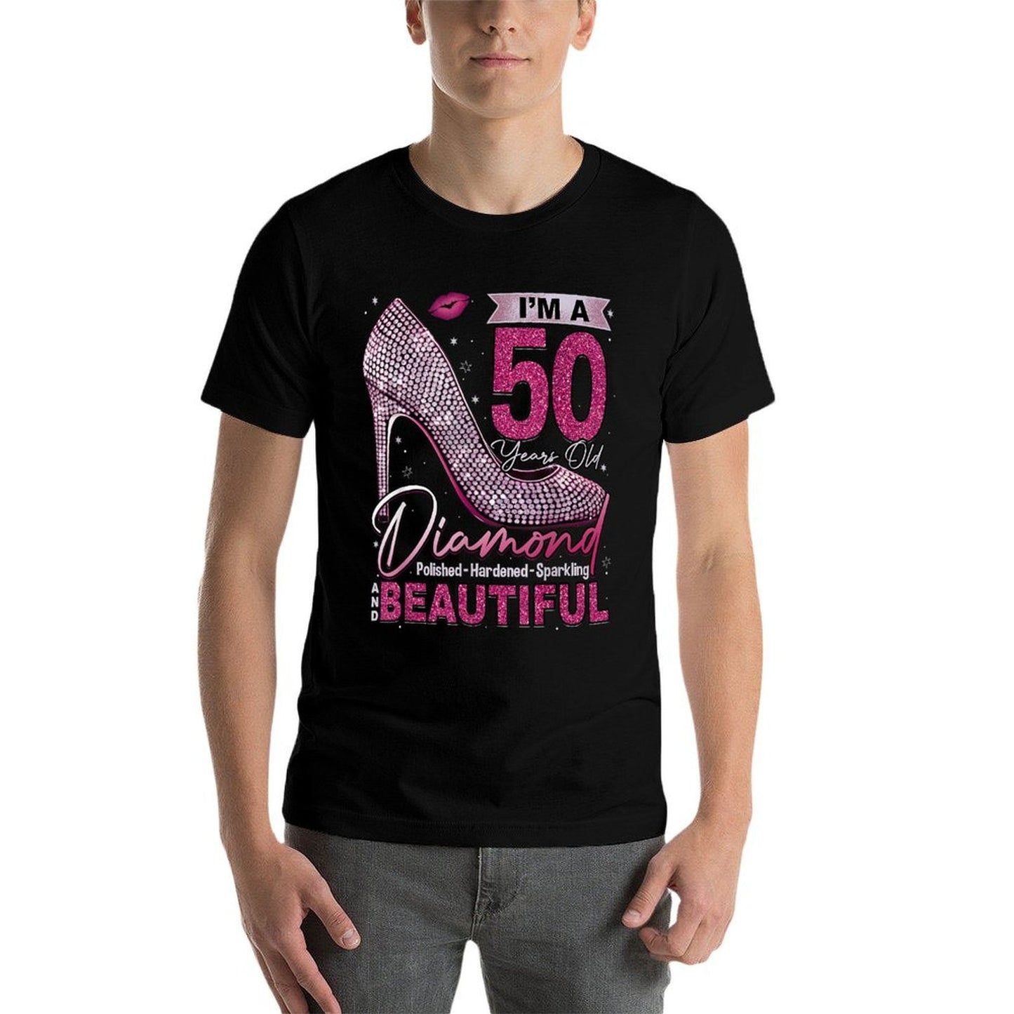 I'm A 50 Years Old Diamond, 50 And Fabulous 50th Birthday  Heathered Texture T-Shirt