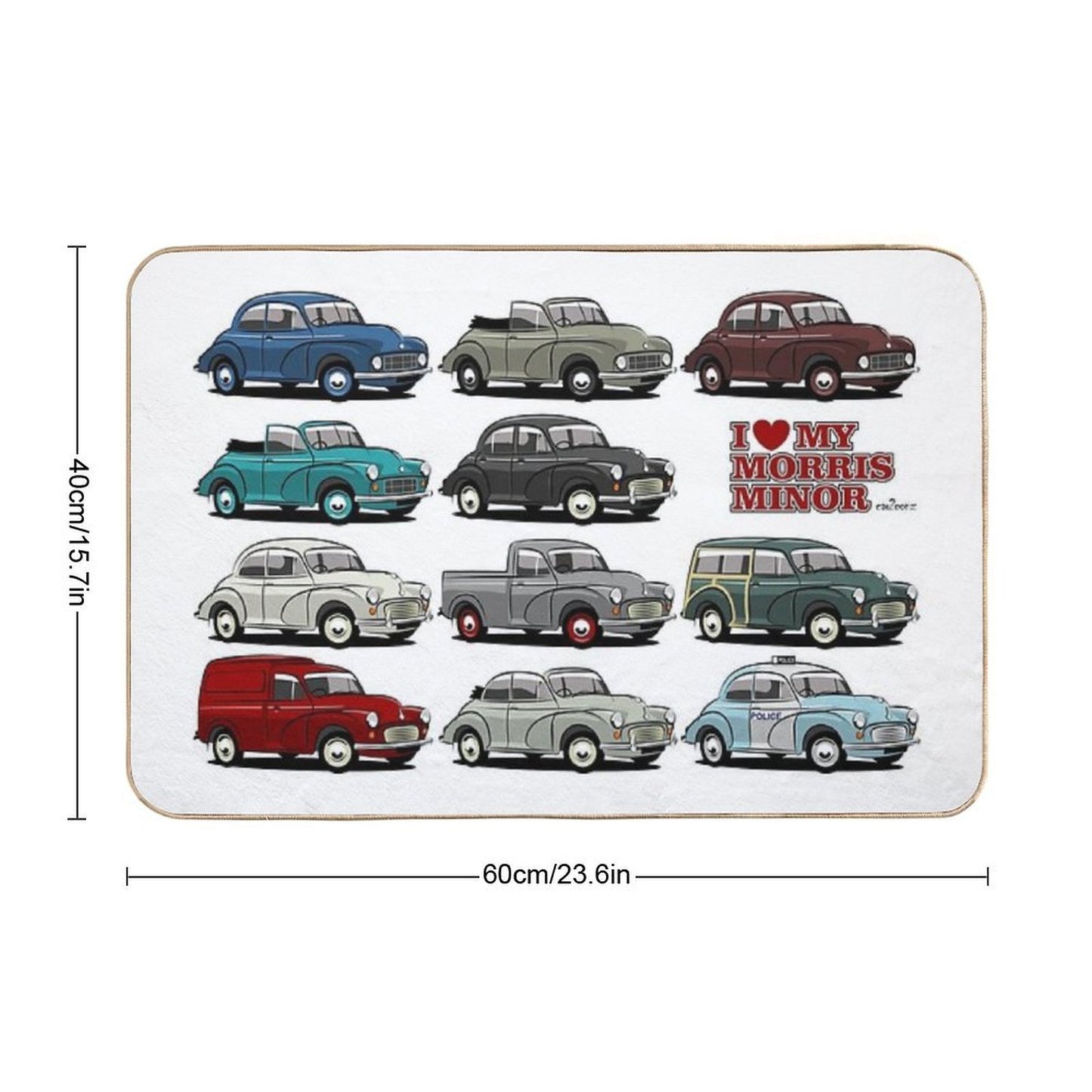 Morris Minor Evolution Non-Slip Bath Mat