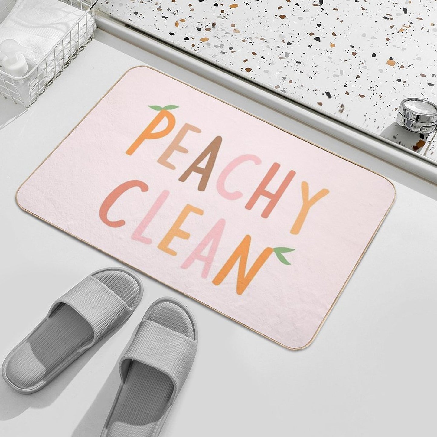 Peachy Clean Rapid-Drying Bath Mat