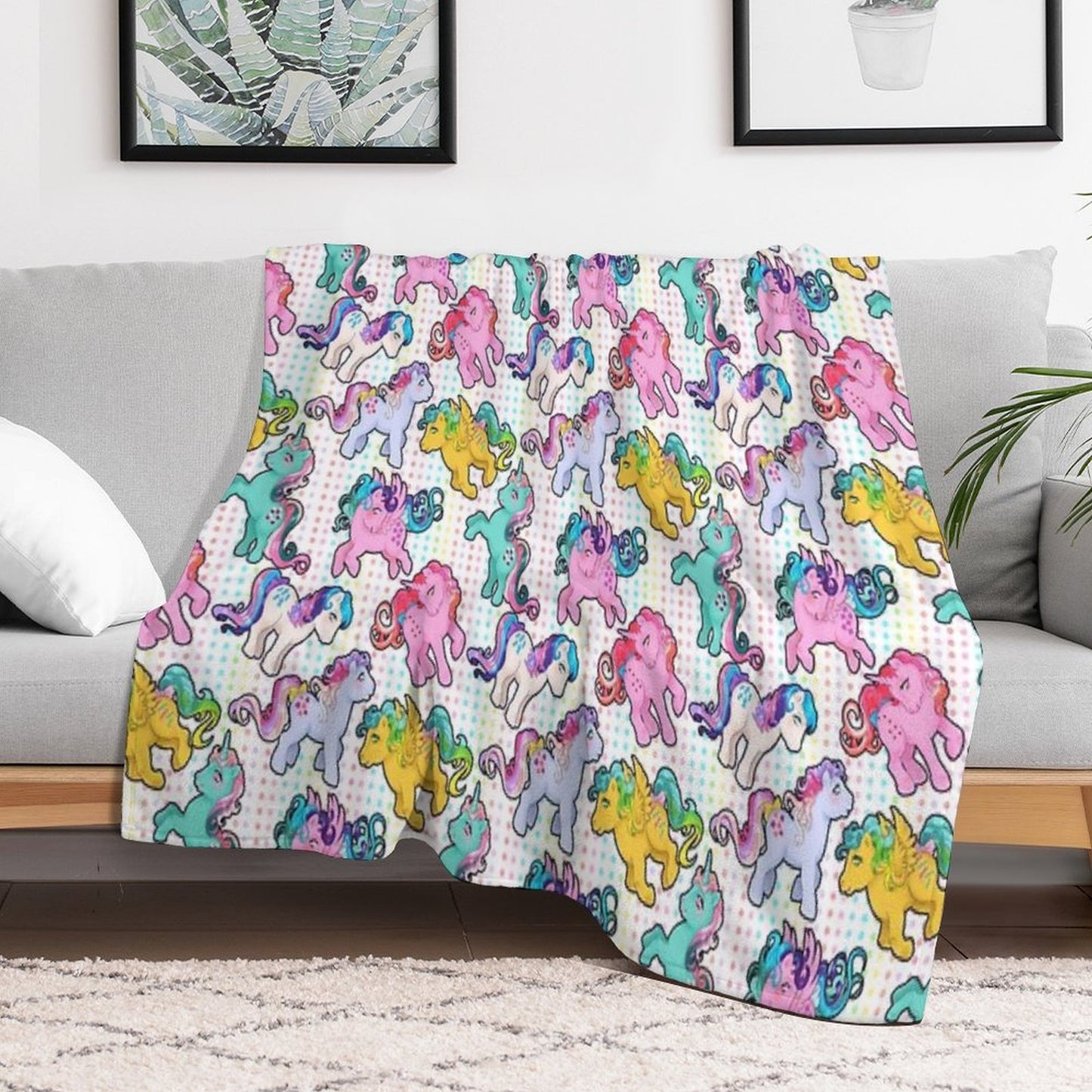 Twinkle Eye G1 Ponies Gift-ready Throw Blanket