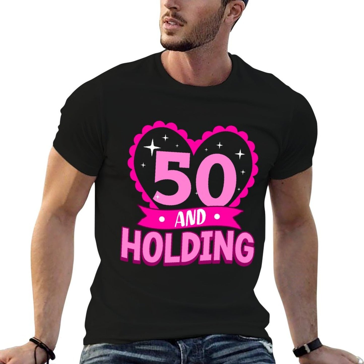 50 And Holding 50th Birthday for Her Fiftieth Bday Lightweight T-Shirt