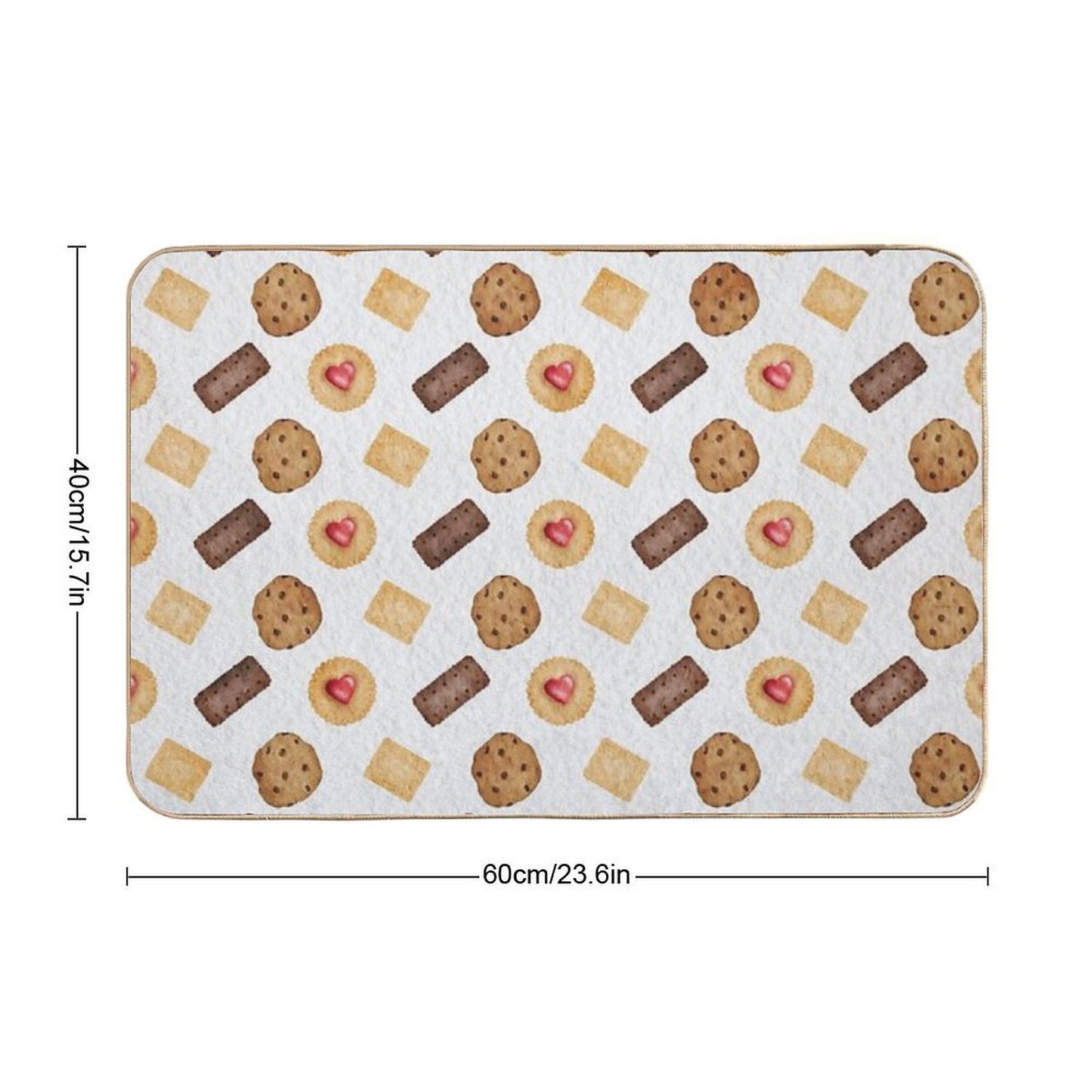 Watercolour Biscuits Dirt-Trapping Bath Mat