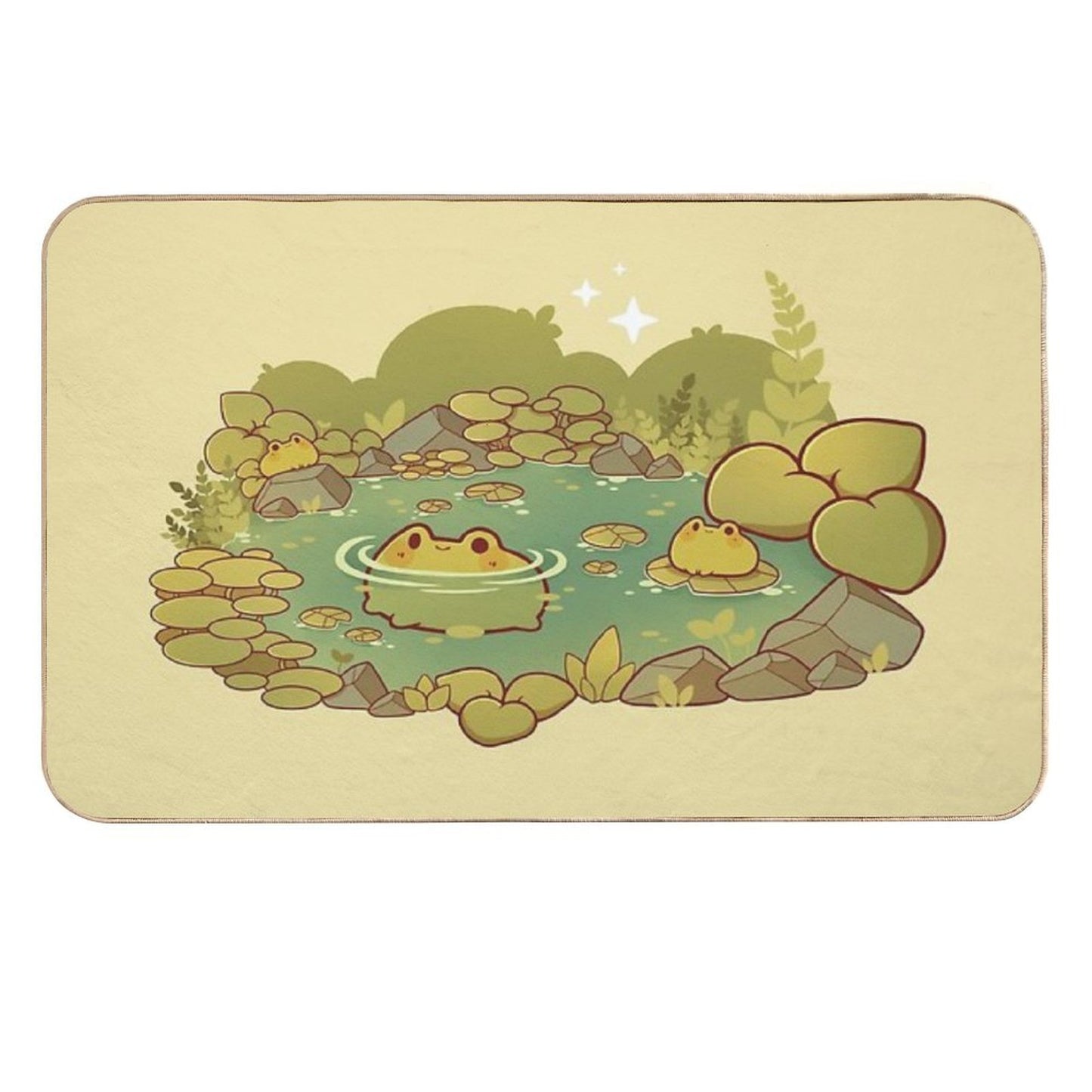 Cute Frog Pond Multi-Purpose Bath Mat