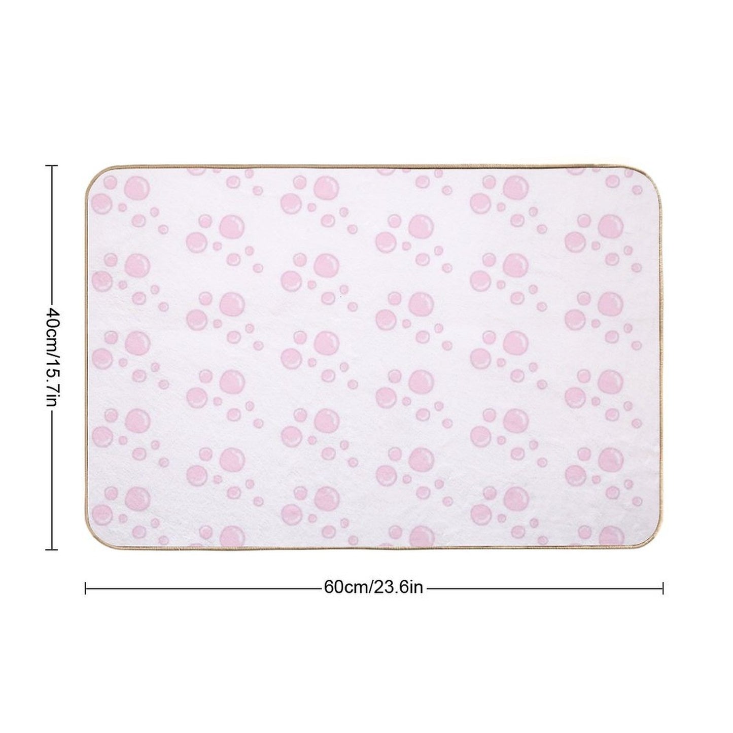 Pink Bubbles Collection Toxin-Free Bath Mat
