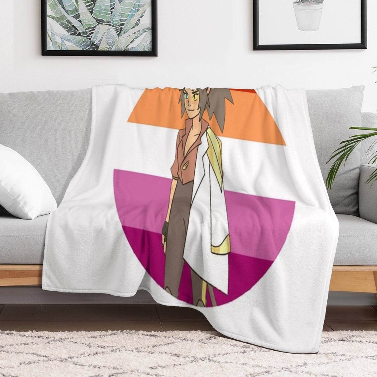 Future Catra She-Ra Lesbian Flag SPOP Velvety-soft Throw Blanket