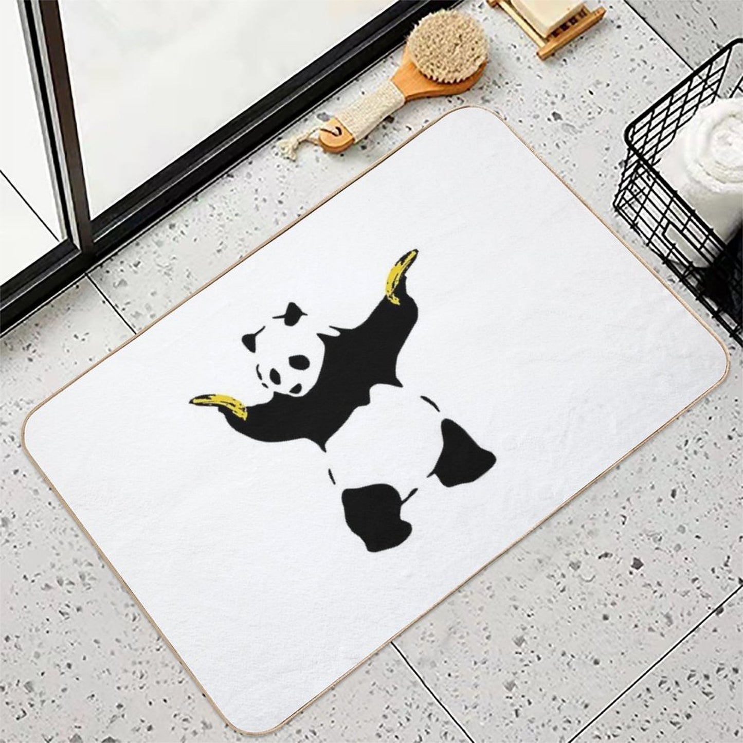 Bad Panda Stencil Odorless Bath Mat