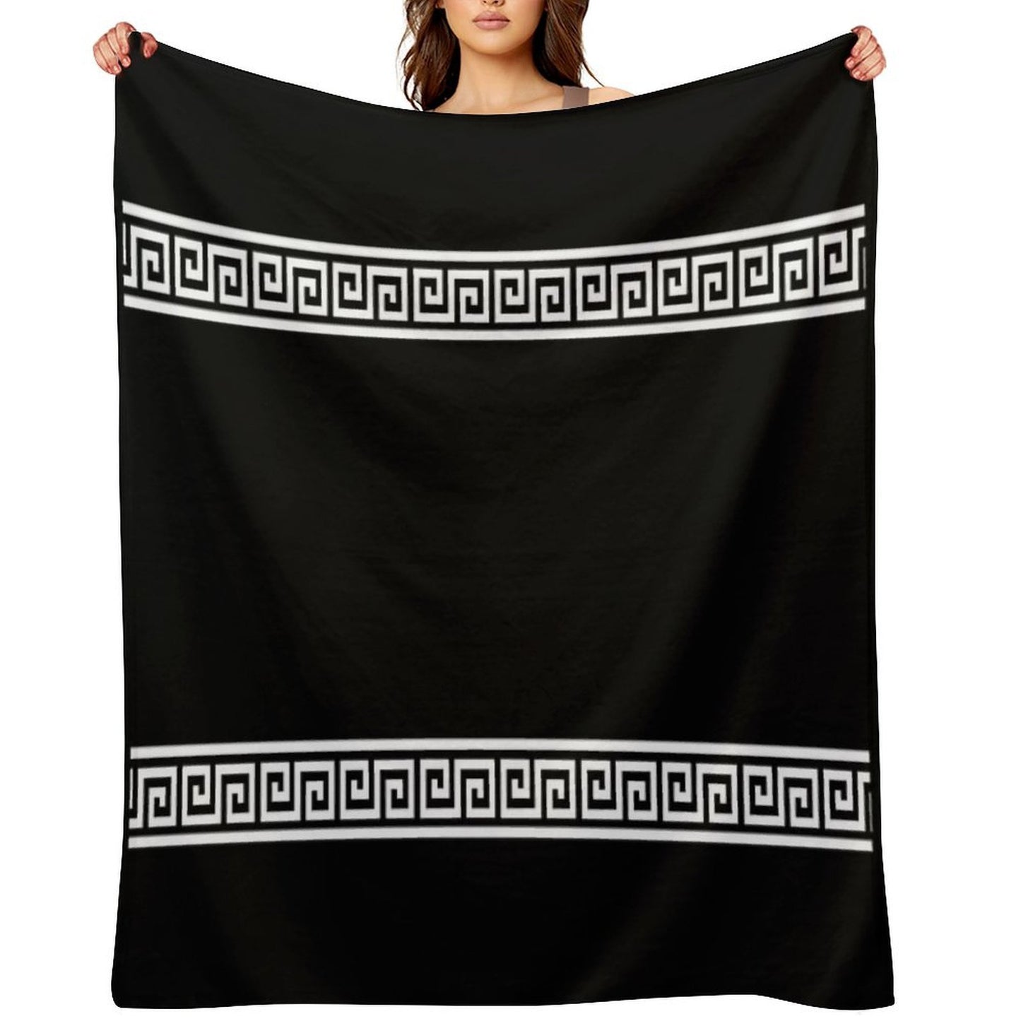 Greek Geometric Pattern Shrink-resistant Throw Blanket