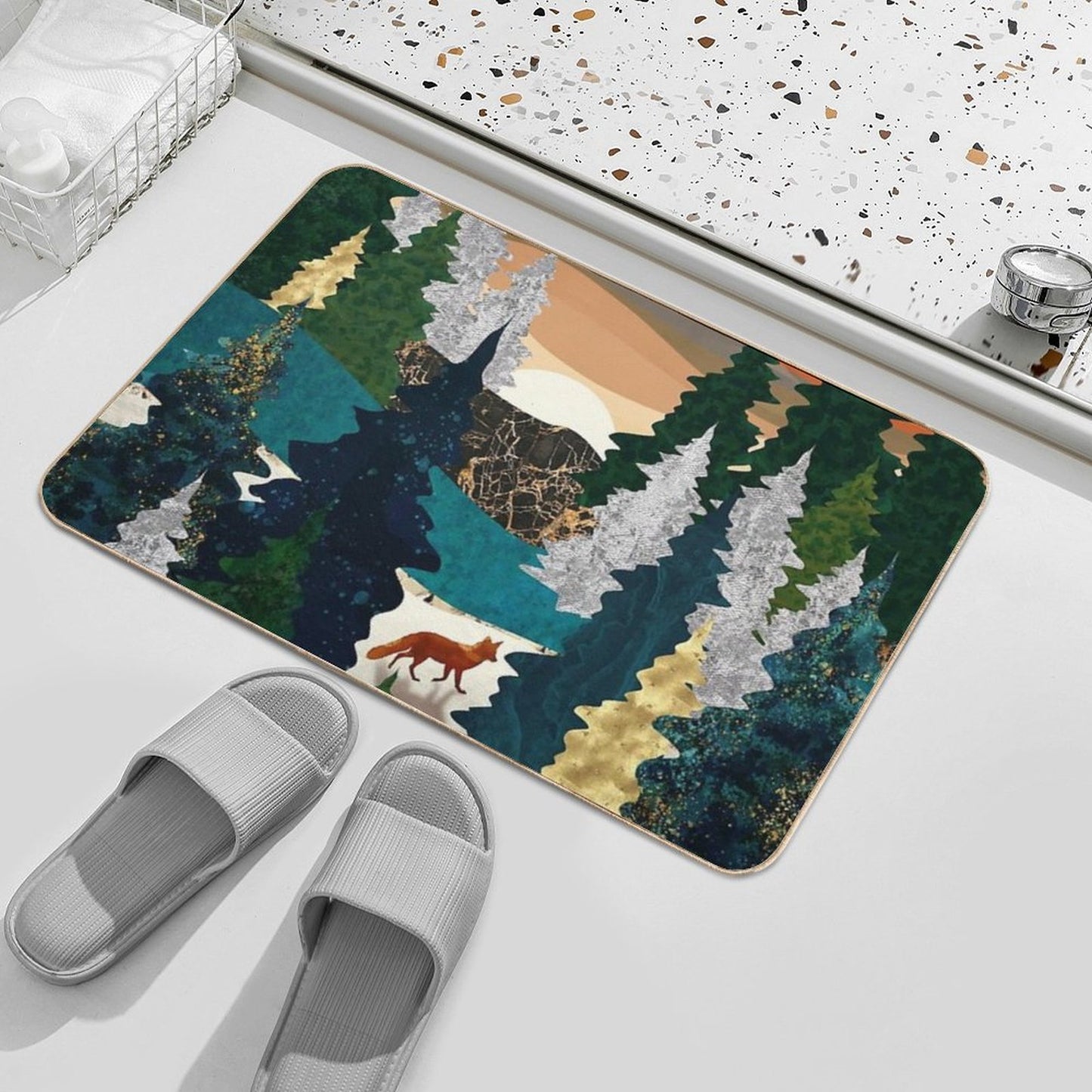 Amber Fox Repositionable Bath Mat