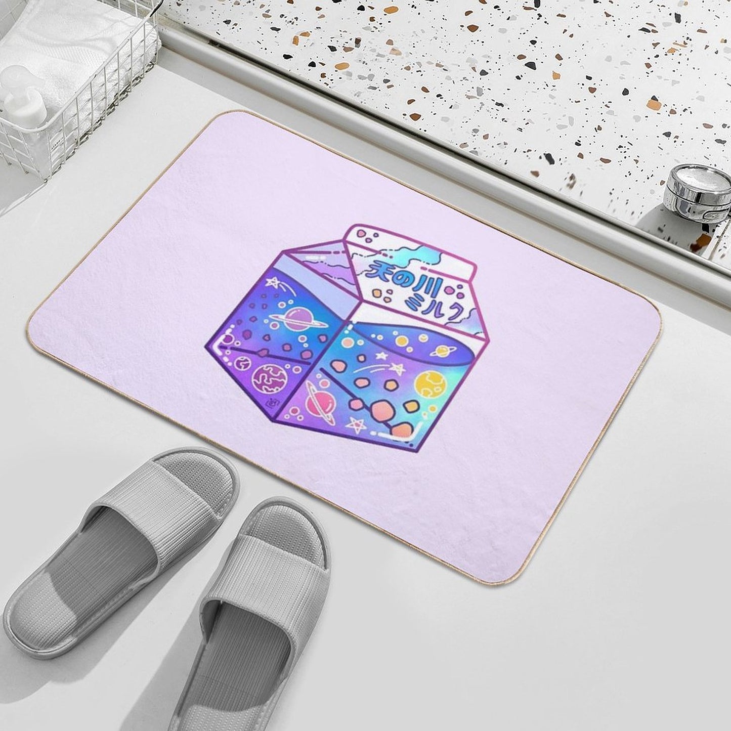 Milky Way Milk Carton Eco-Friendly Bath Mat