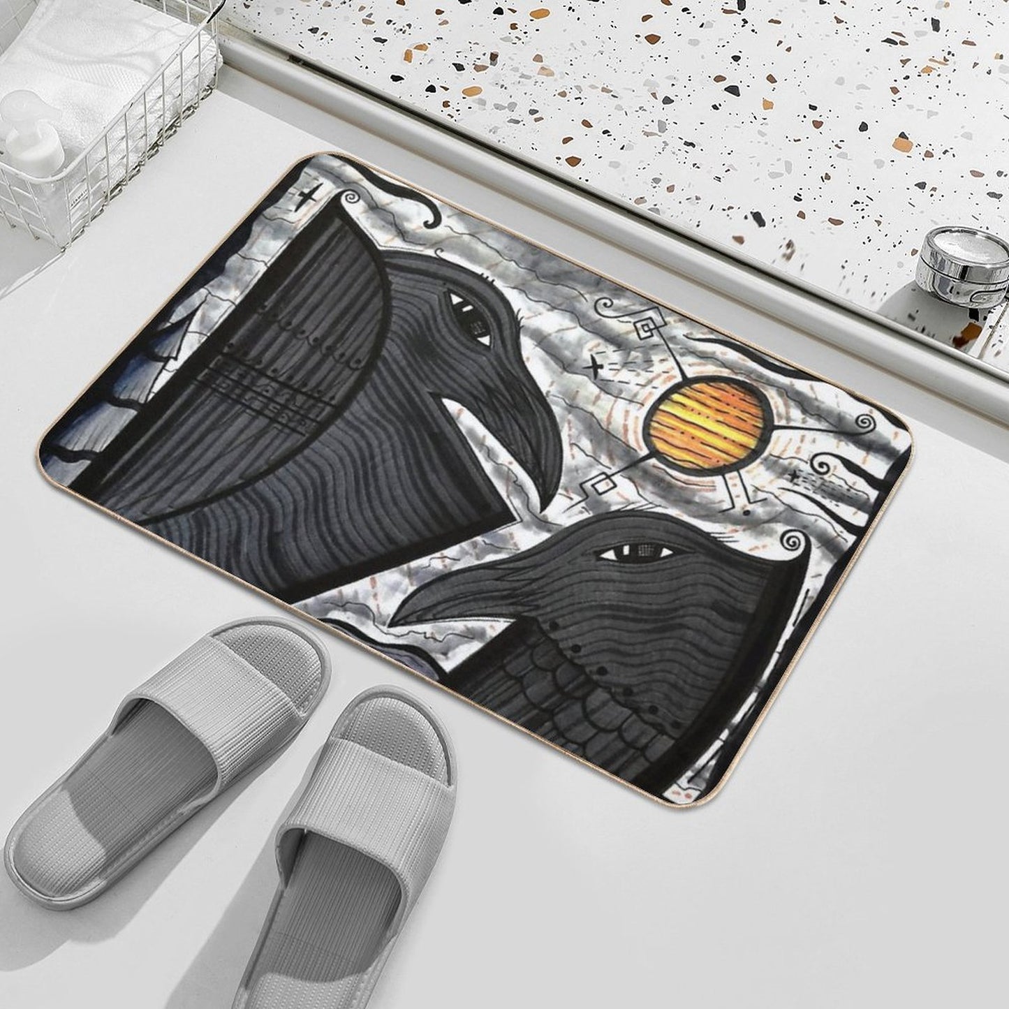 Two Corvids Under The Sun Dk_2020july29a Versatile Bath Mat