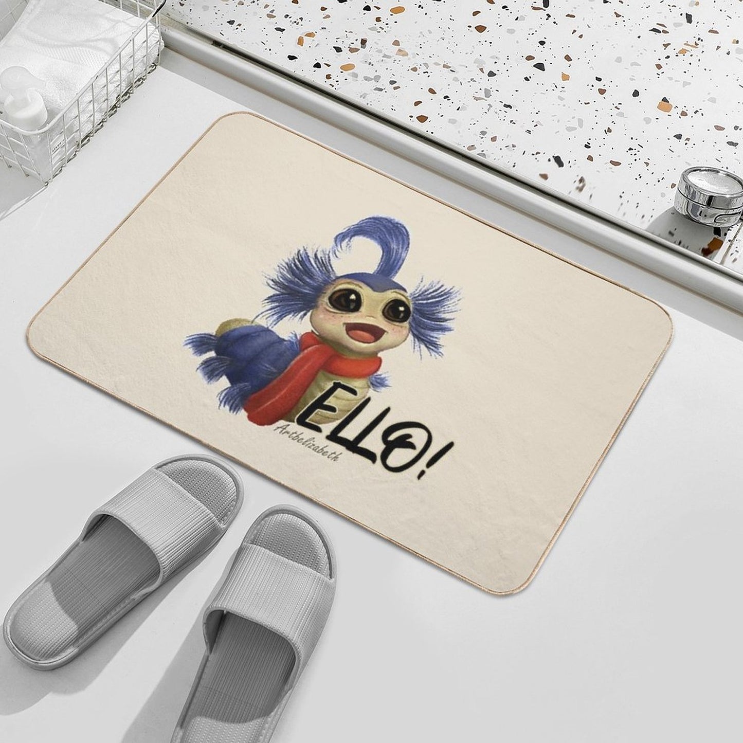 Labyrinth Worm Toxin-Free Bath Mat