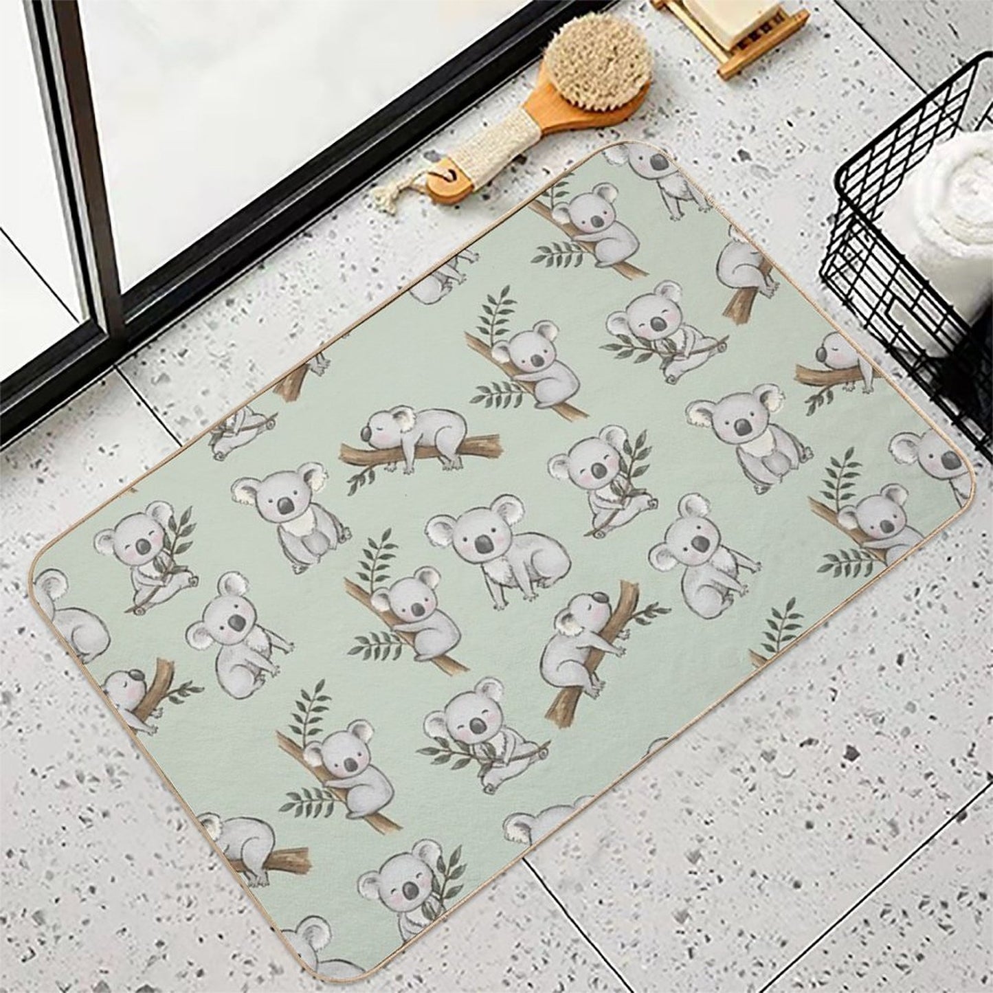 Aussie Animals Cute Koalas Set Durable Bath Mat