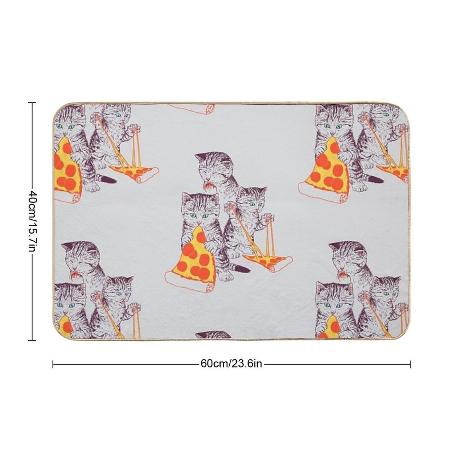Pizza Kittens Easy To Clean Bath Mat