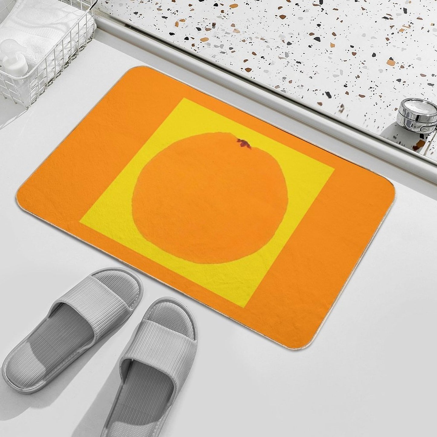 ORANGE Fun Art~Design Multi-Purpose Bath Mat