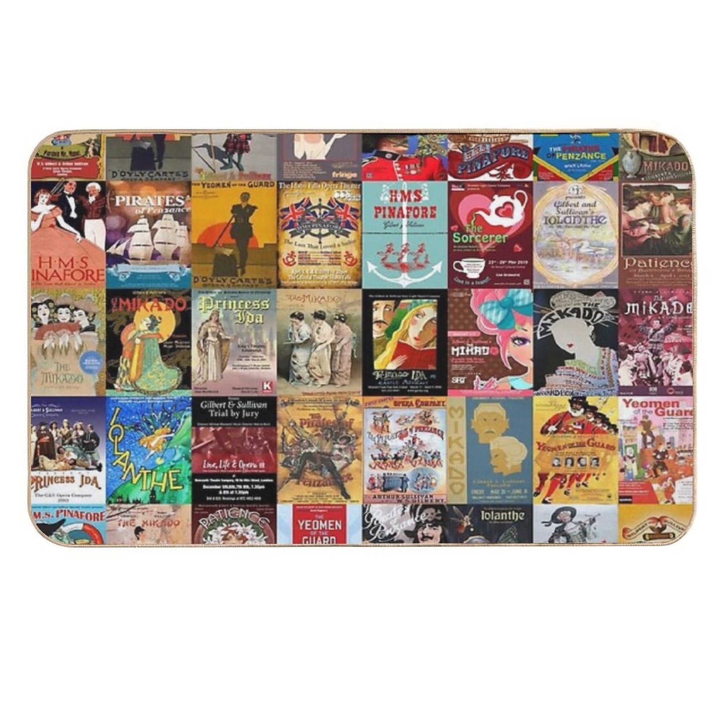 Gilbert And Sullivan Opera Posters Absorbent Bath Mat