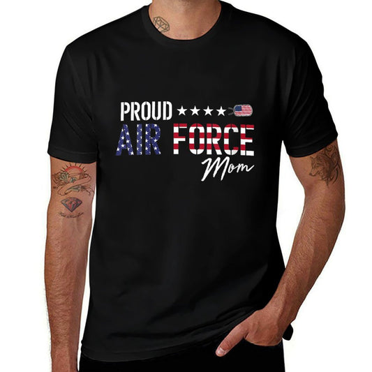 Womens US Proud Air Force Mom  Trendy Pattern T-Shirt