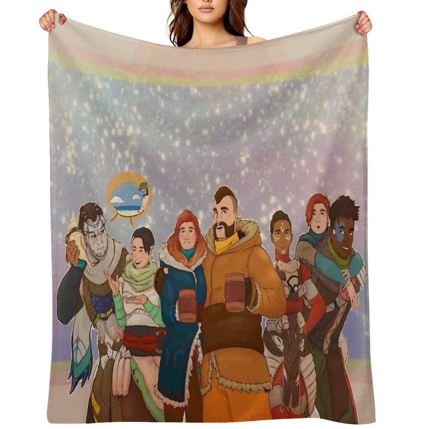 New Year's Horizon All-season Throw Blanket