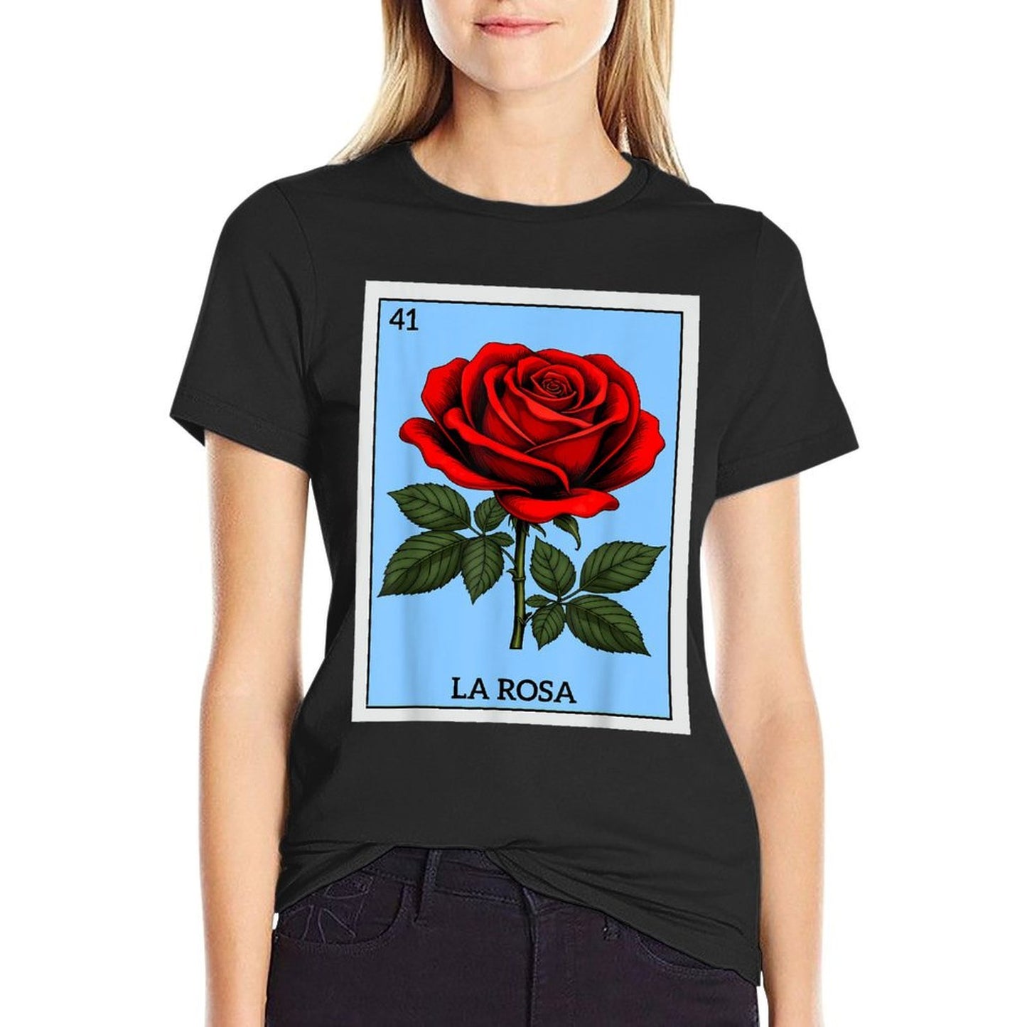 Rosa Card Mexican Lottery  Oversized Silhouette T-Shirt