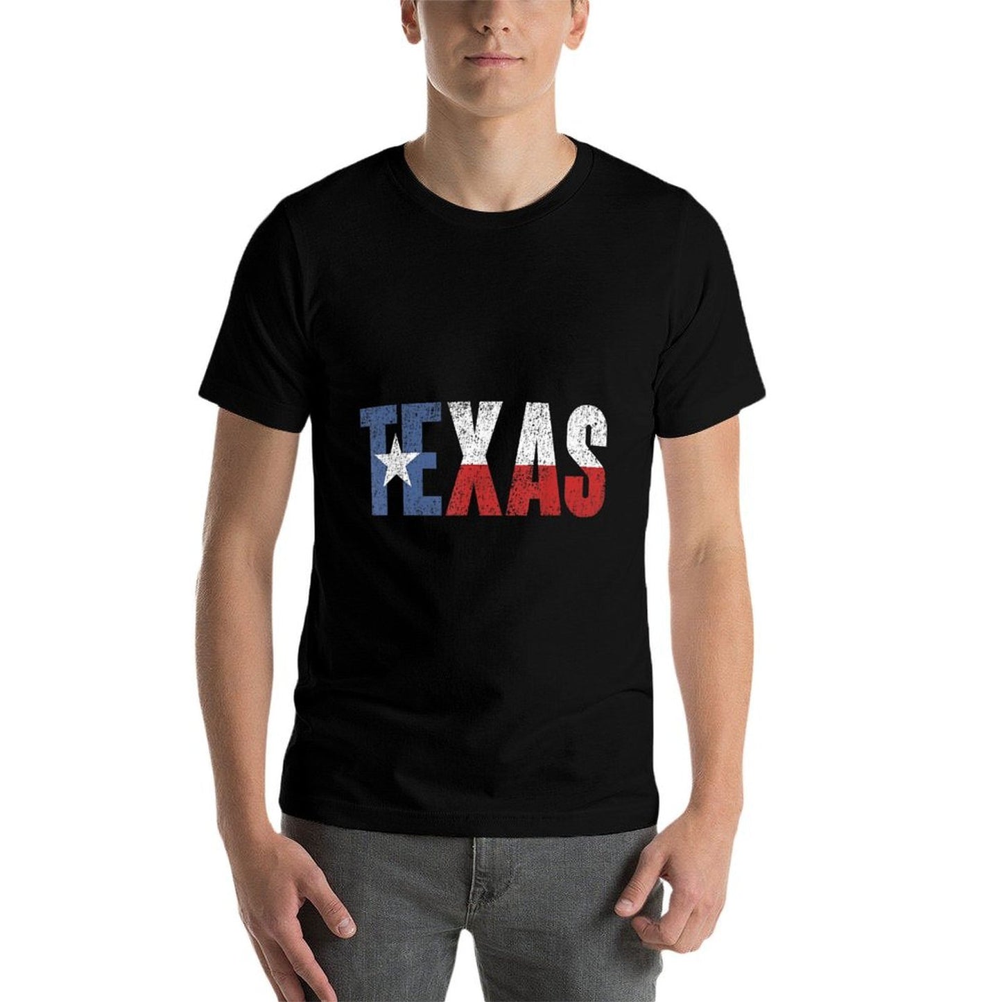 Texas Vintage TX Souvenir Map for Men Women Kids Boys Lightweight T-Shirt