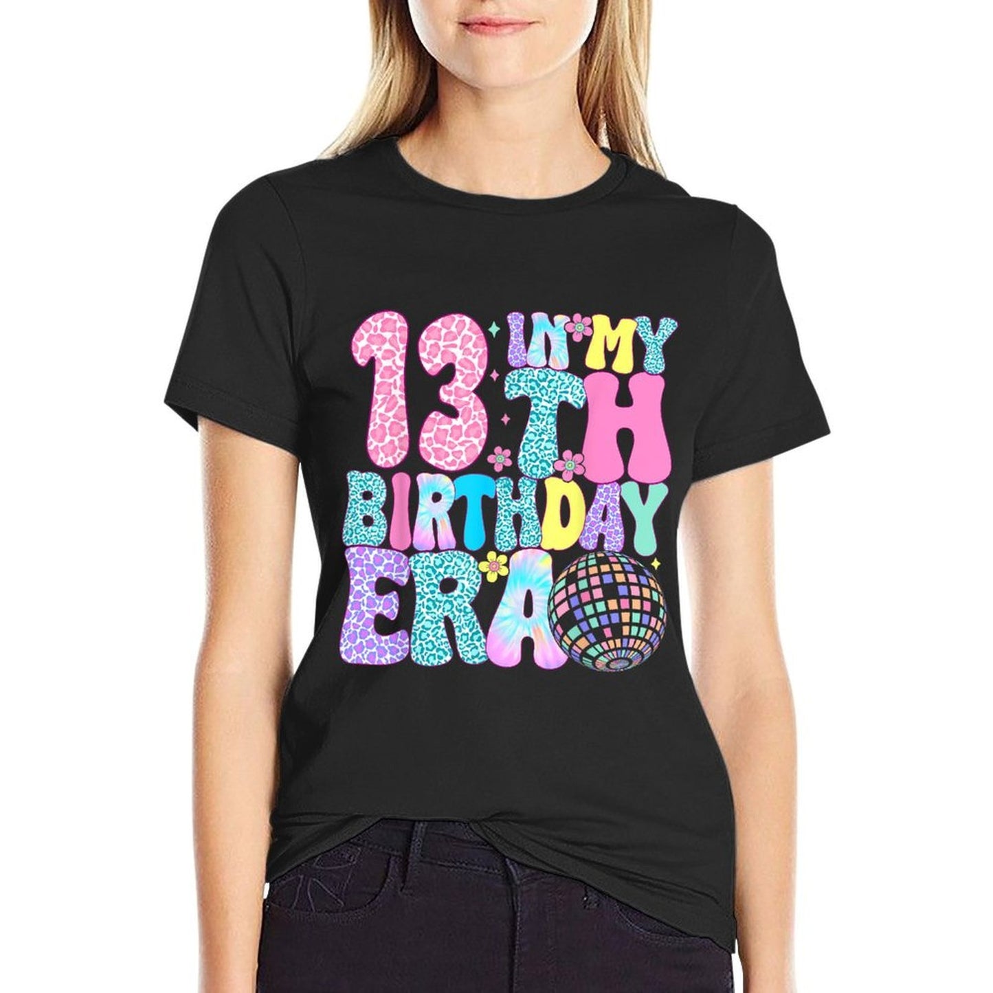 In My 13th Birthday Era Thirteen 13 Year Old Birthday Girl  Vintage-inspired T-Shirt