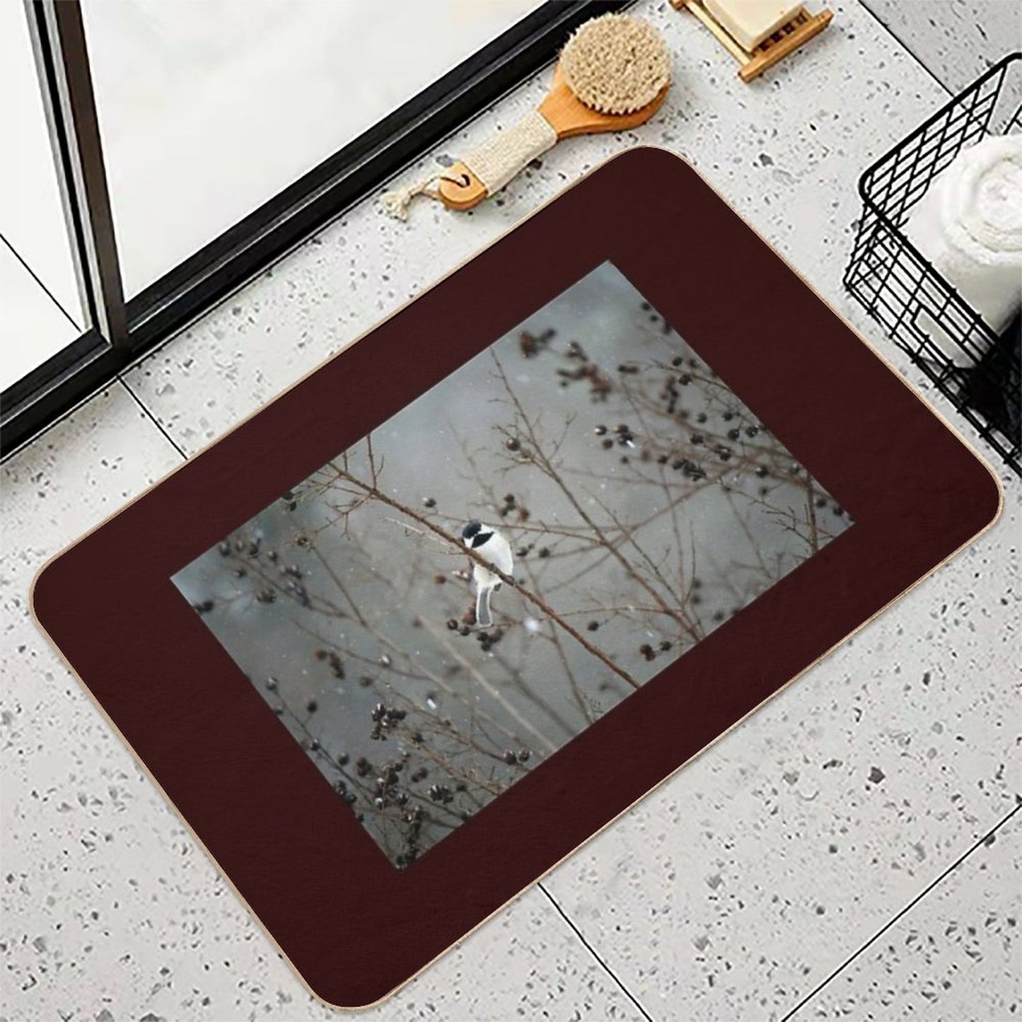 Chilly Chick-a-Dee Eco-Friendly Bath Mat
