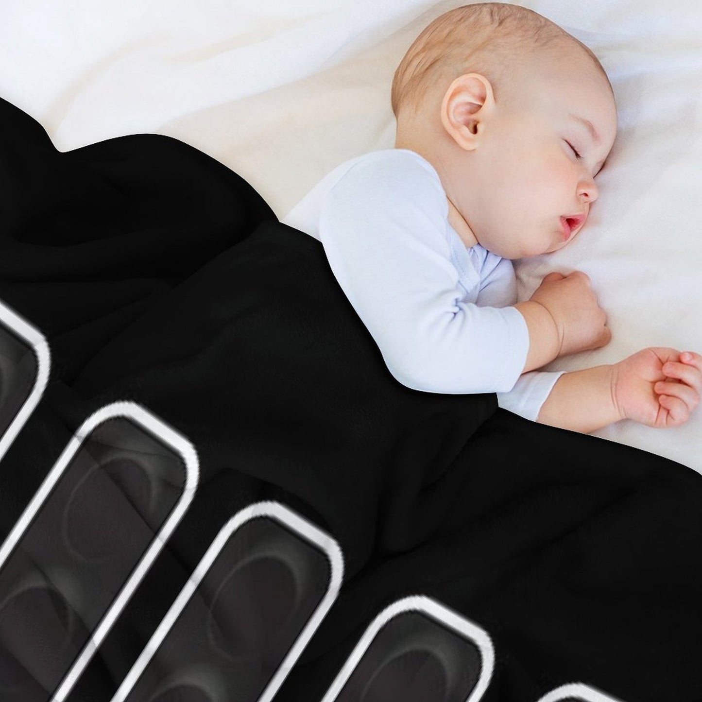 It's Lights Out And Away We Go! - Version 2 (White) Premium Throw Blanket