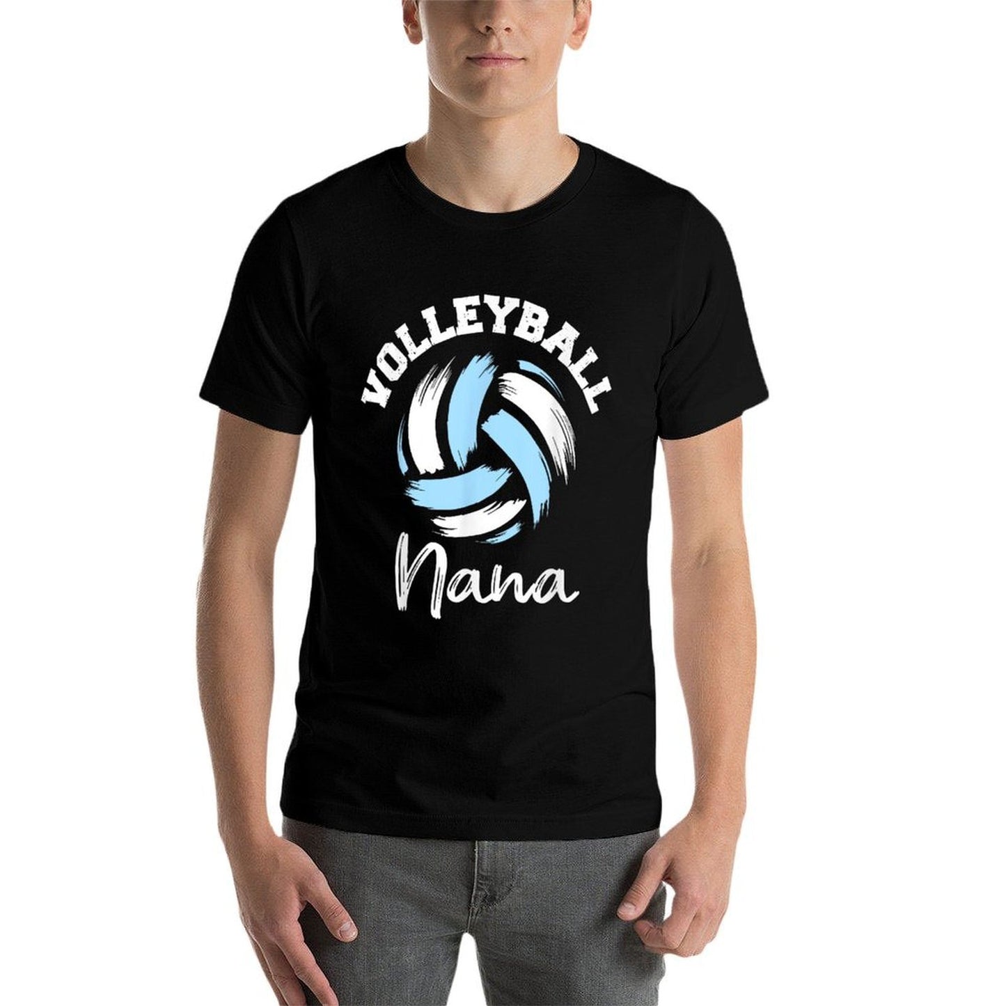 Volleyball Nana Funny Splash Volleyball Nana Cotton T-Shirt