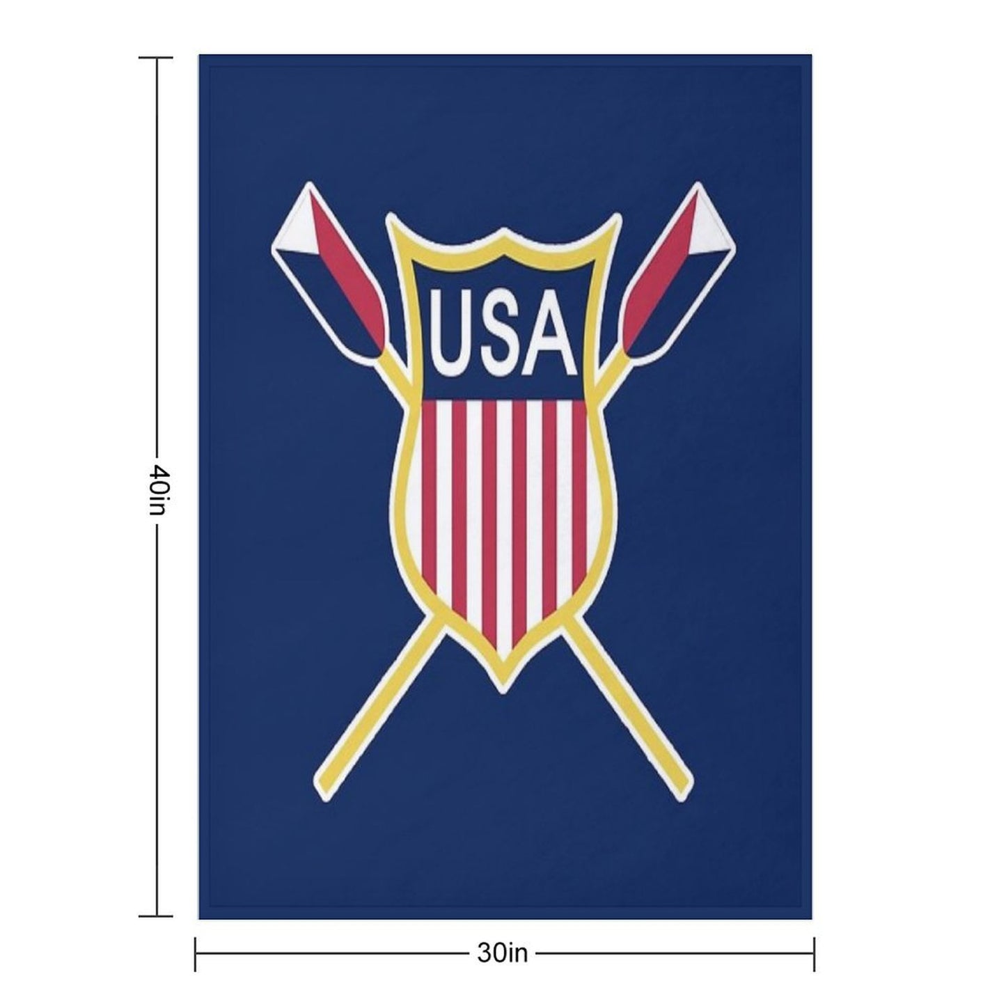 Usa Rowing Machine-washable Throw Blanket