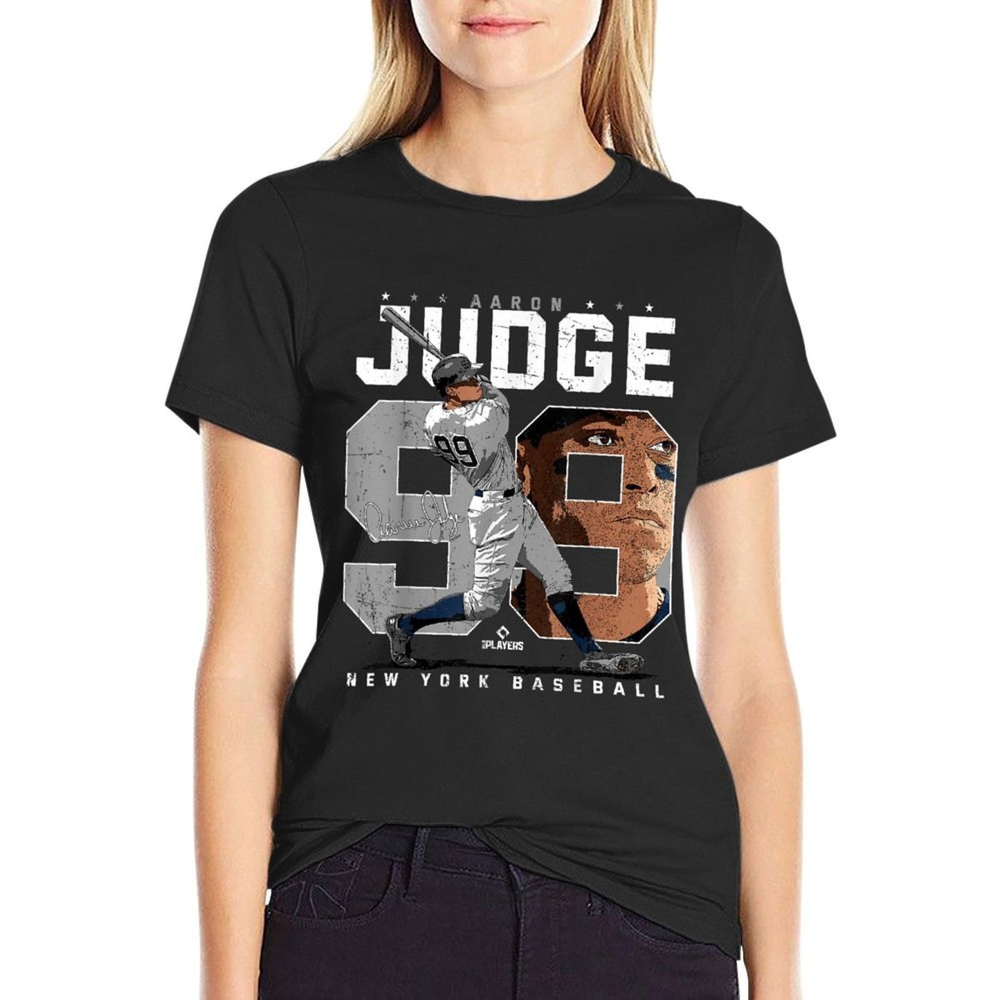Aaron Judge Number Portrait Baj New York MLBPA Durable T-Shirt